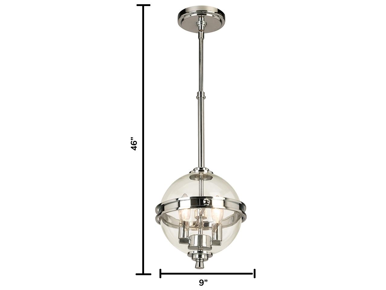 Eglo Cecillia 2-Light Chrome Globe Mini Pendant