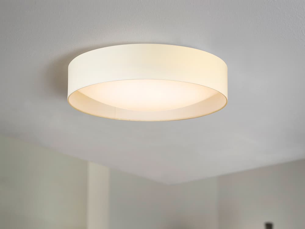 Eglo Orme 1-Light White Drum Flush Mount