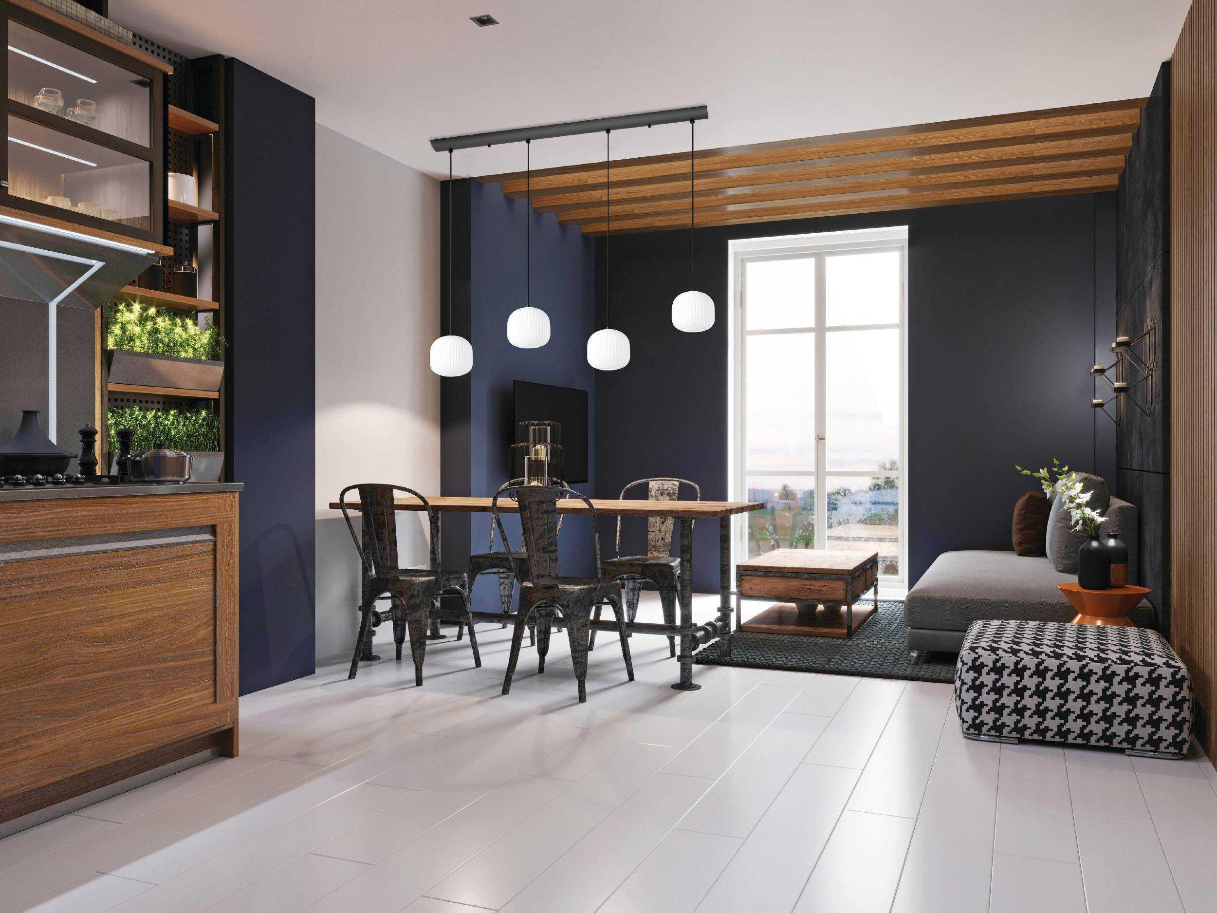 Eglo Canopy Black 3-Light Round Canopy