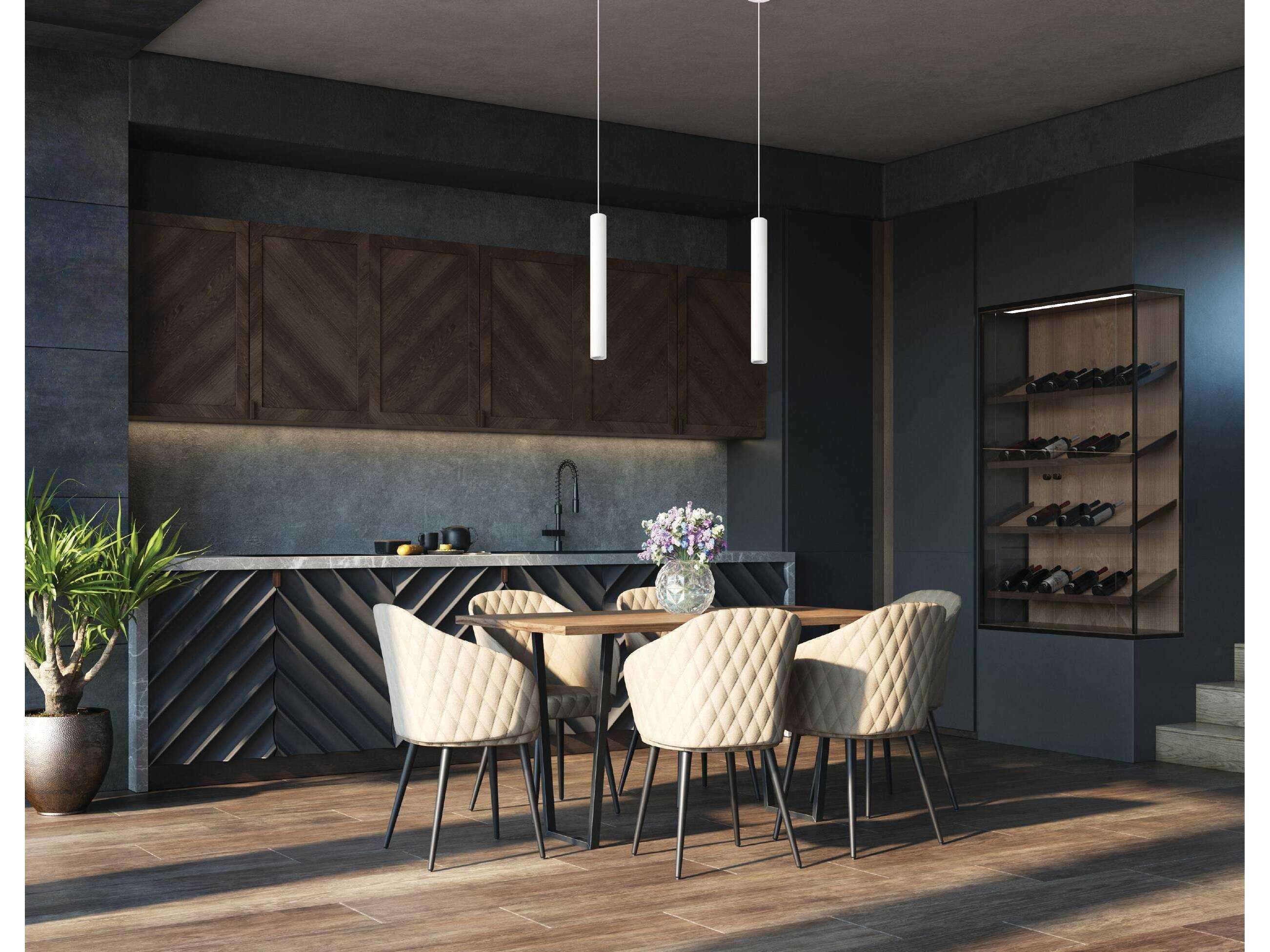 Eglo Tortoreto 1-Light White Cylinder Mini Pendant