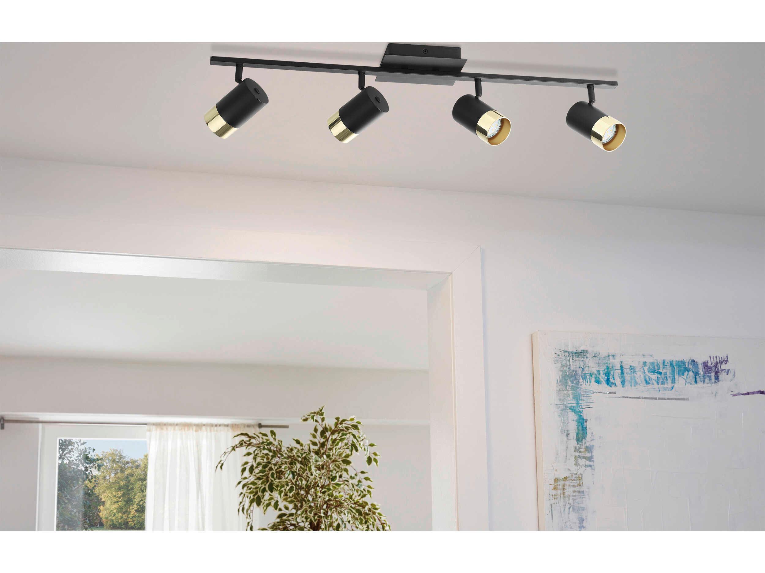 Eglo Tomares 4-Light Black Track & Rail Light