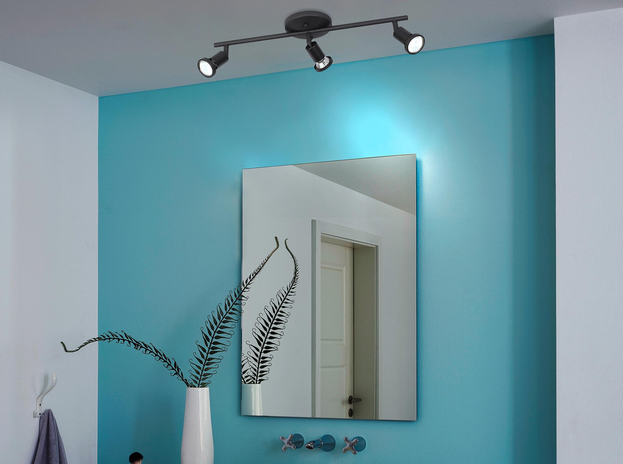 Eglo Tremendo 3-Light Structured Black Track & Rail Light