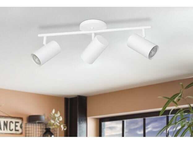 Eglo Calloway 3-Light White Cylinder Track & Rail Light