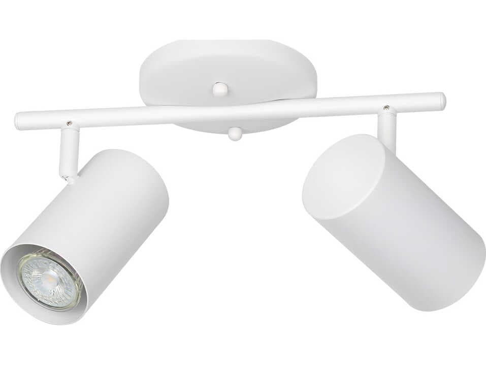 Eglo Calloway 2-Light White Cylinder Track & Rail Light