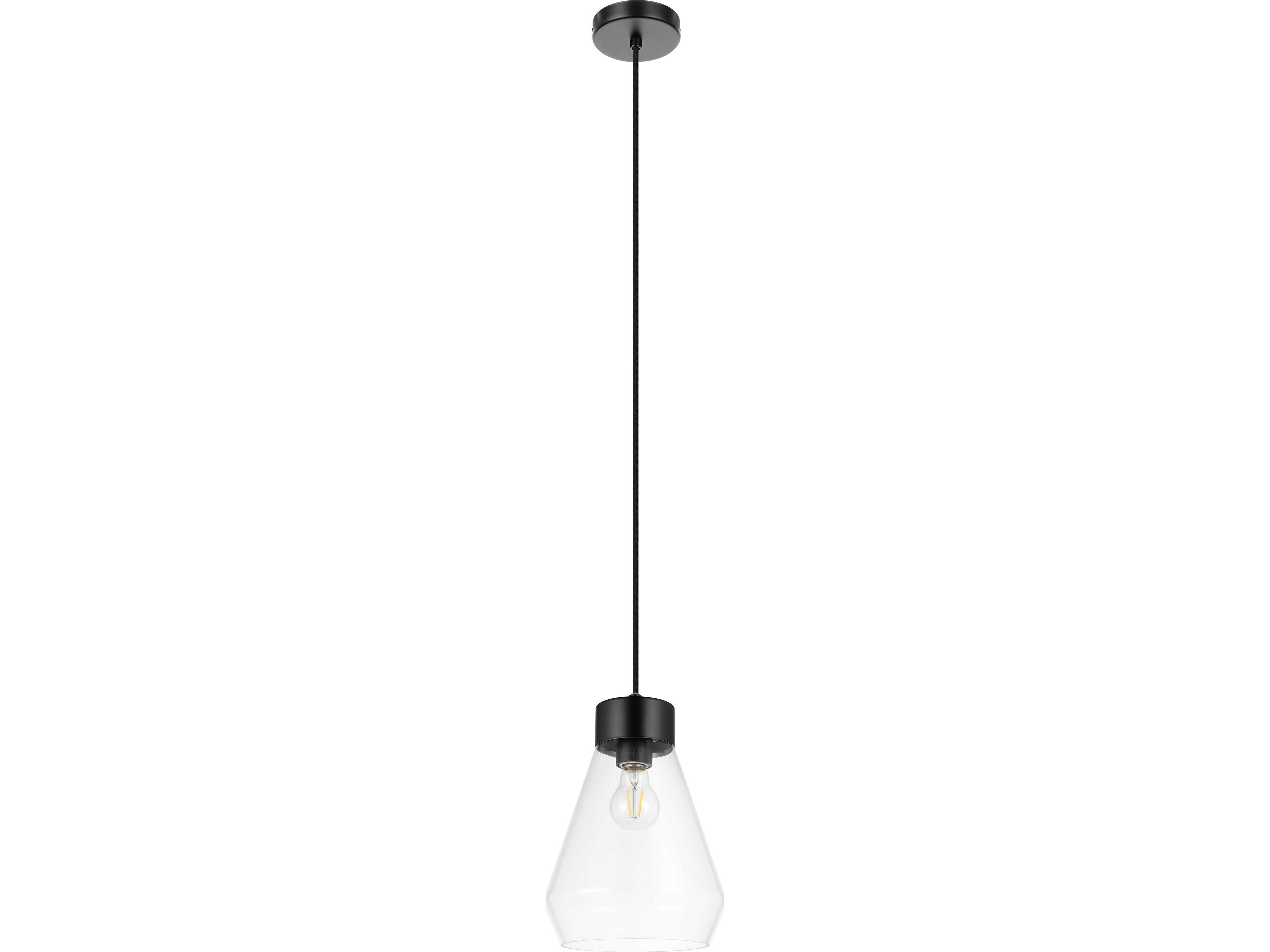 Eglo Montey 1-Light Matte Black Bell Mini Pendant