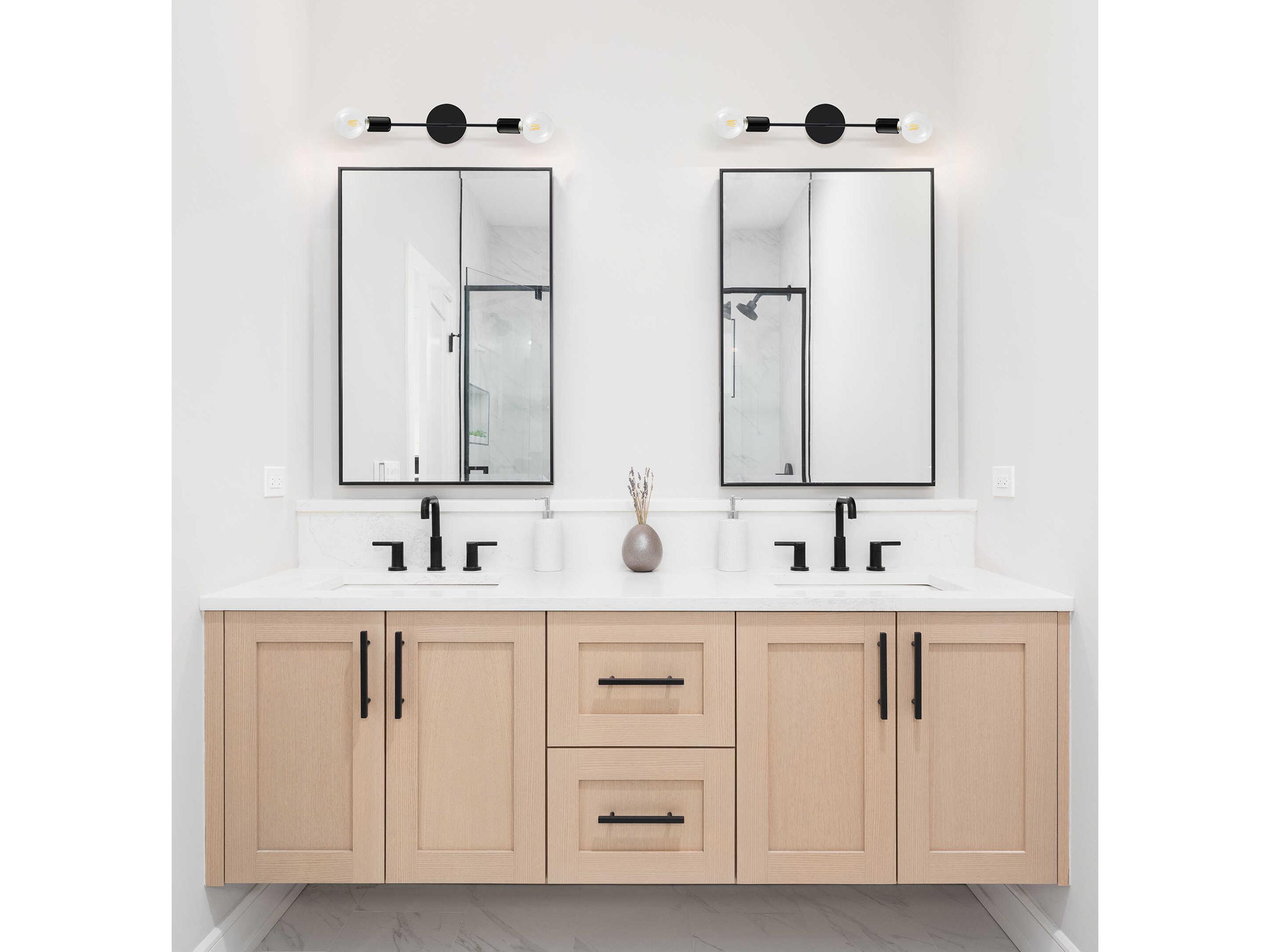 Eglo Avondale 2-Light Matte Black Wall Sconce