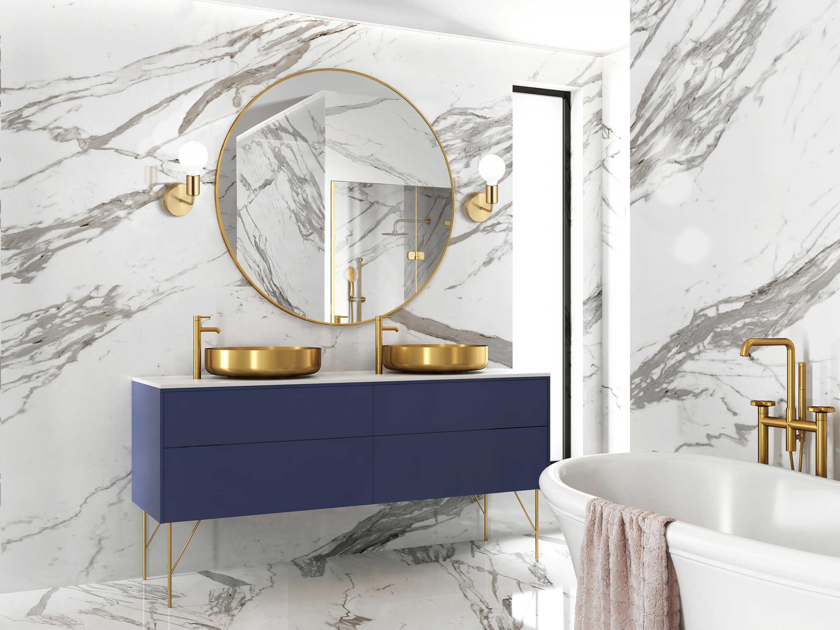 Eglo Avondale 1-Light Brushed Gold Wall Sconce