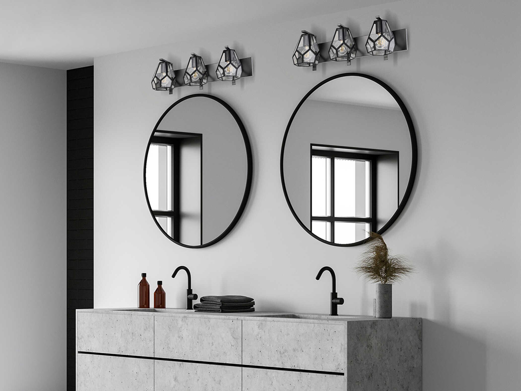 Eglo Mardyke 3-Light Matte Black Vanity Light
