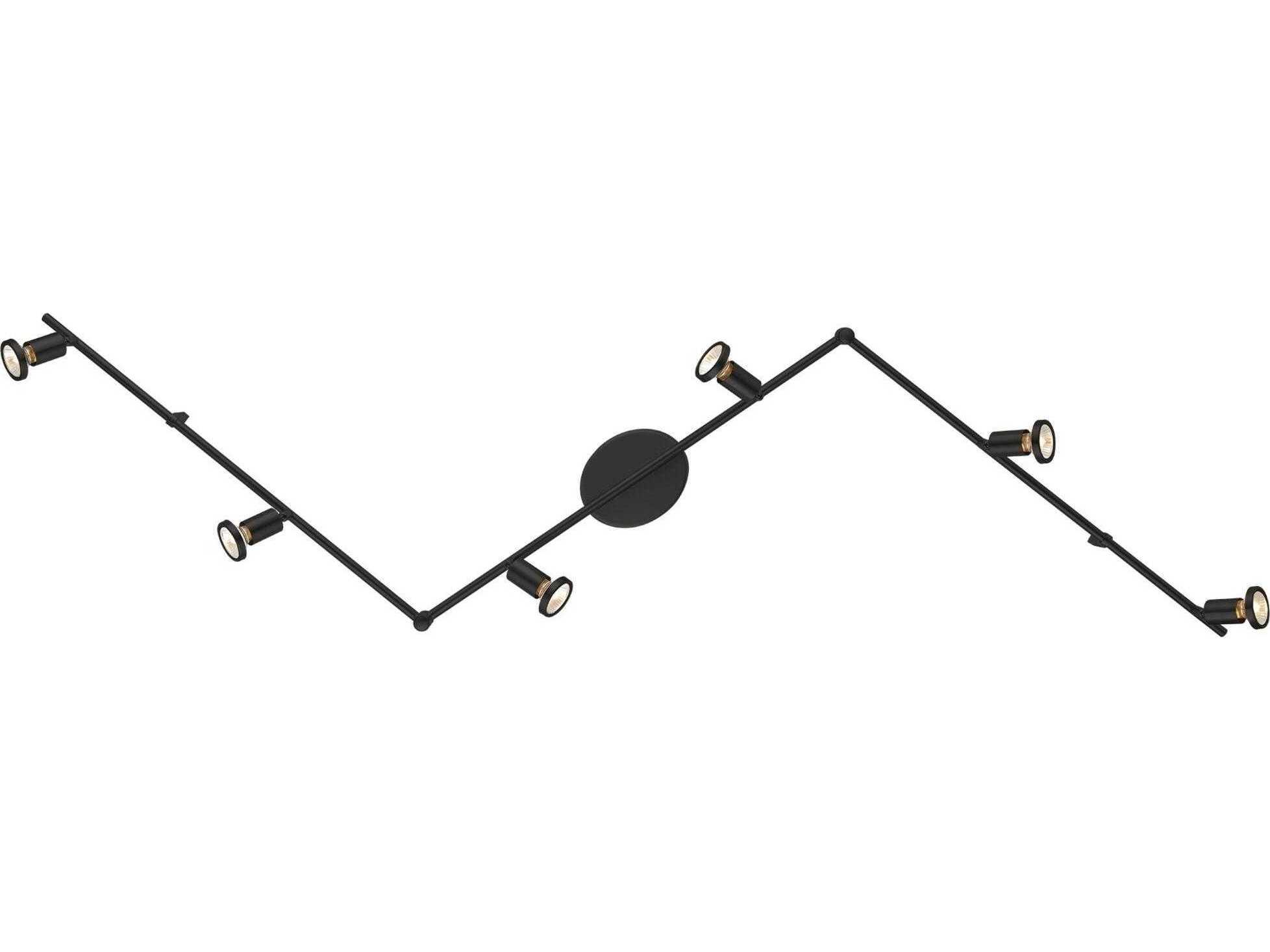 Eglo Tremendo 6-Light Structured Black Linear Track & Rail Light