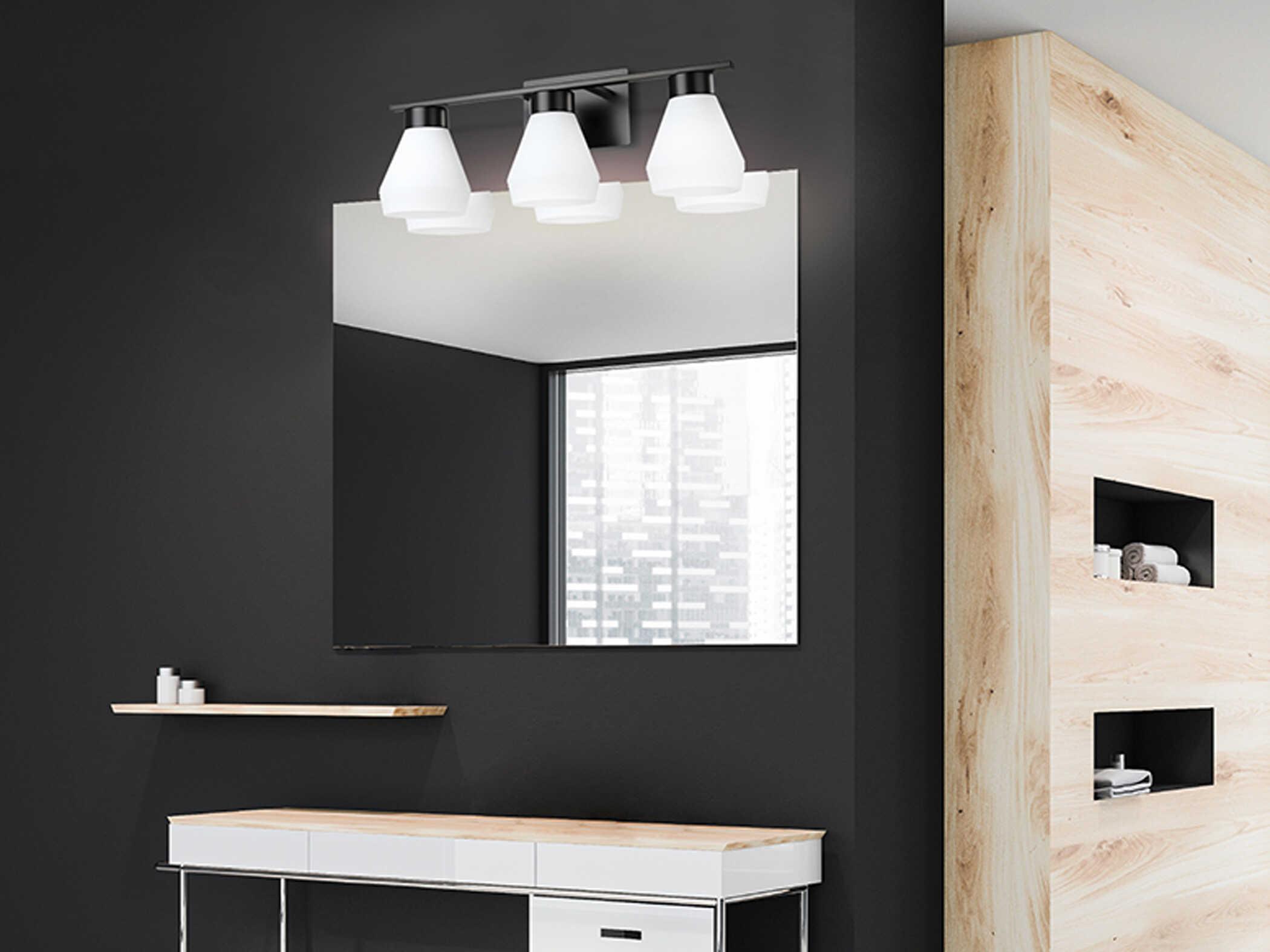 Eglo Copeland 3-Light Matte Black Vanity Light