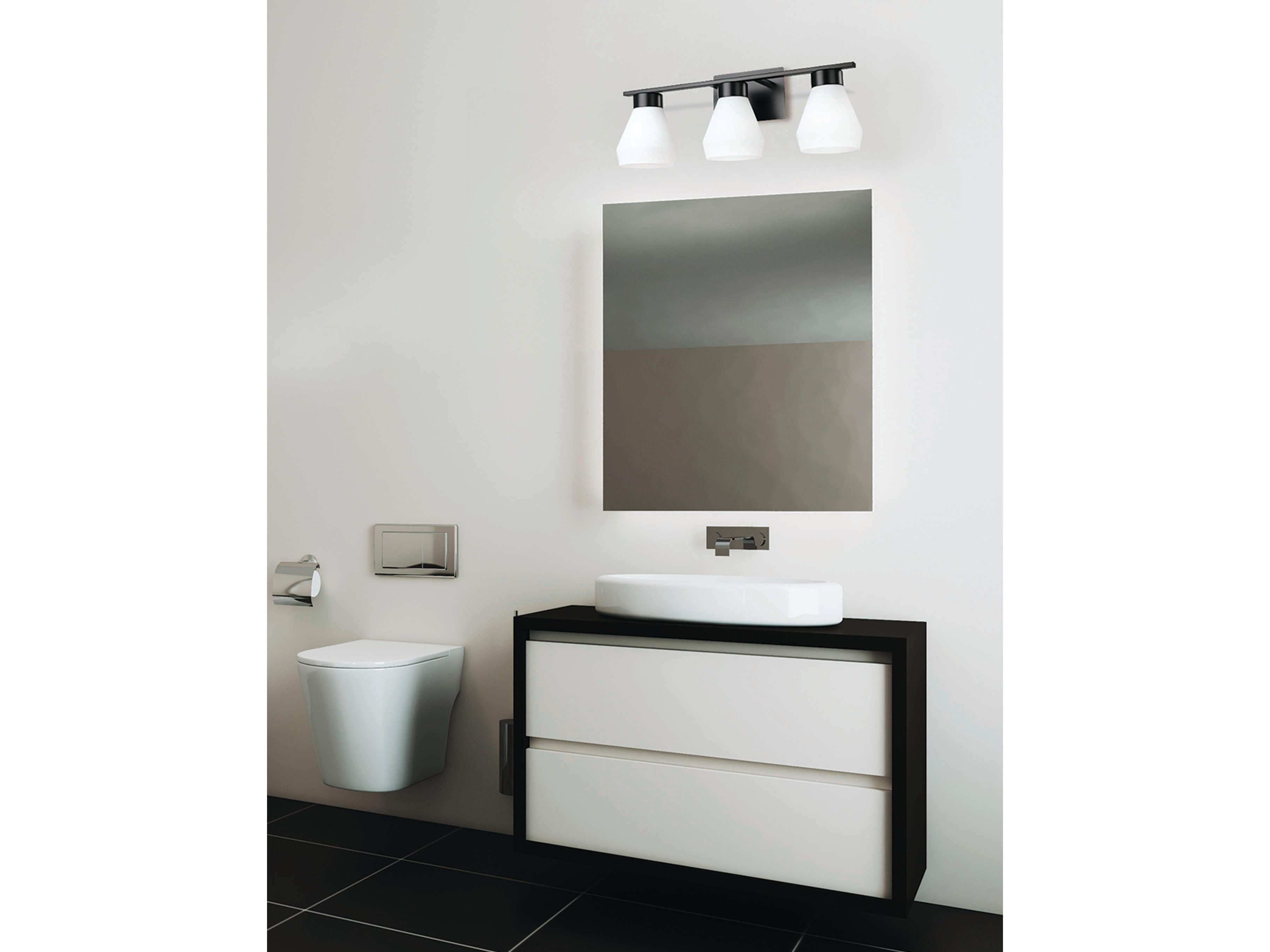 Eglo Copeland 3-Light Matte Black Vanity Light
