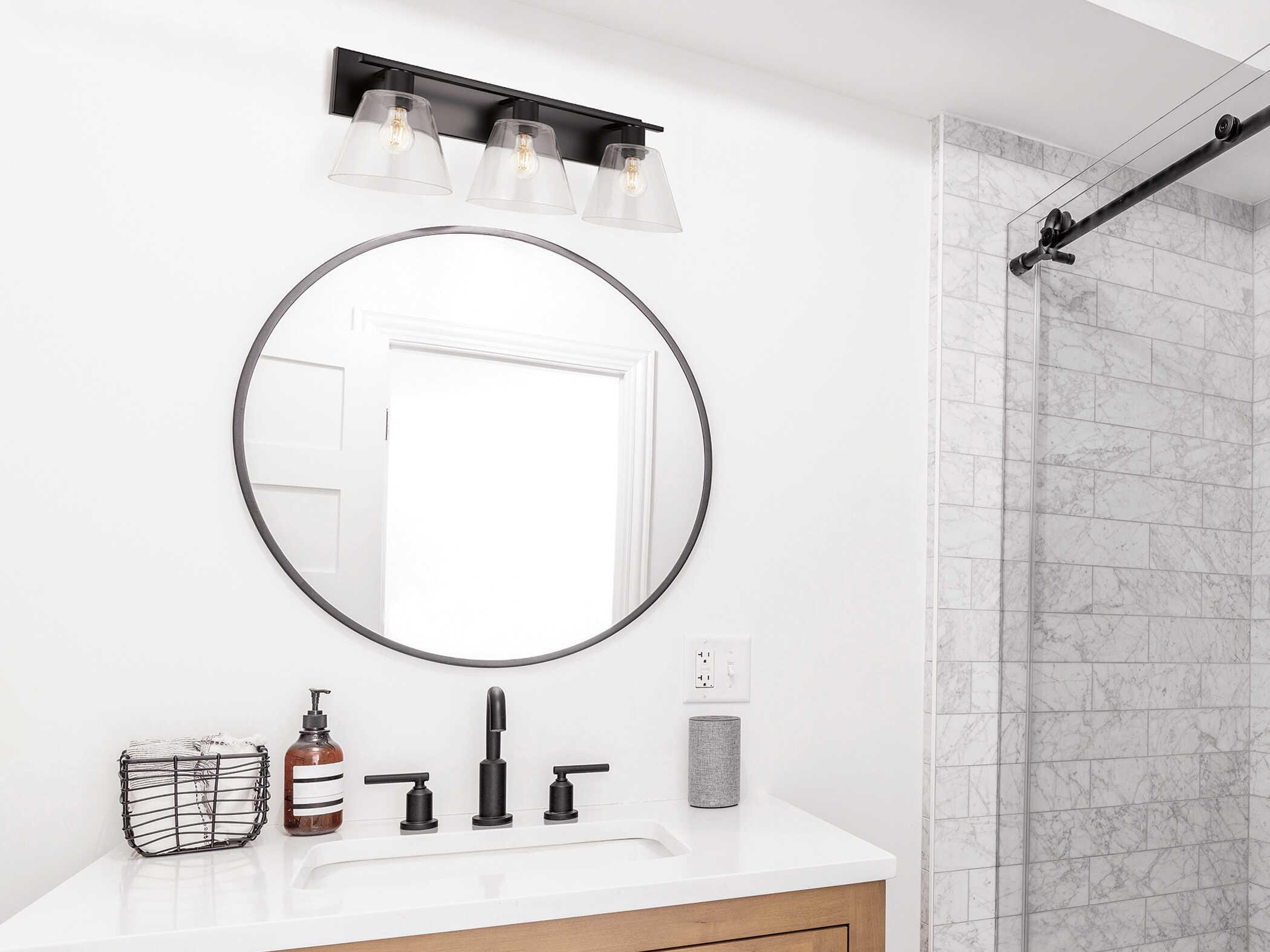 Eglo Copley 3-Light Matte Black Vanity Light