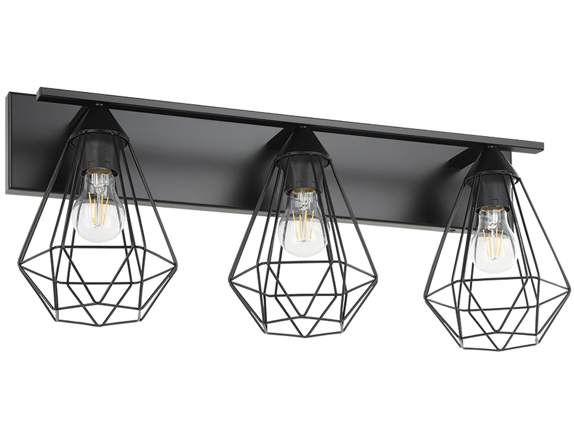 Eglo Tarbes 3-Light Matte Black Vanity Light