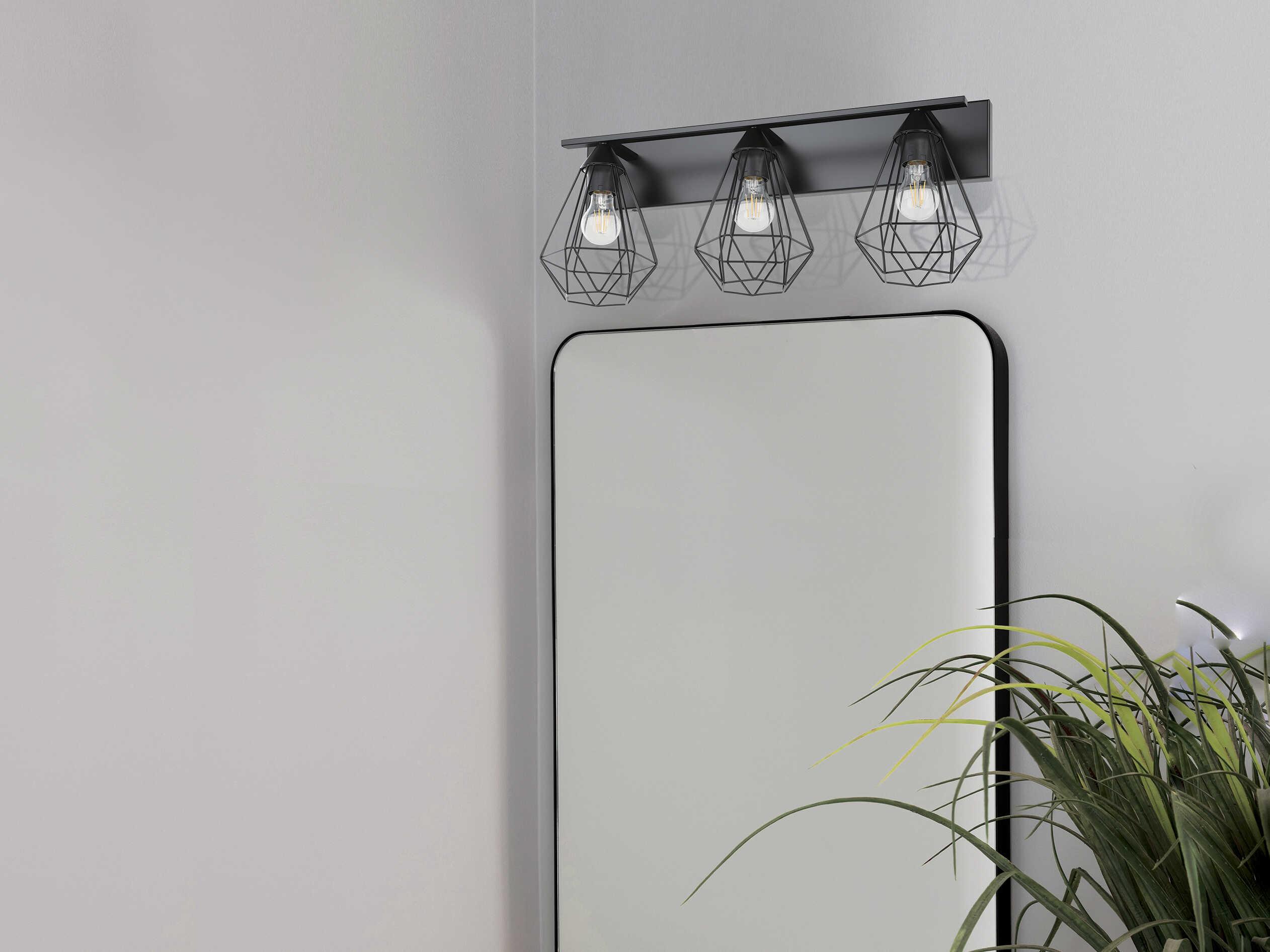Eglo Tarbes 3-Light Matte Black Vanity Light