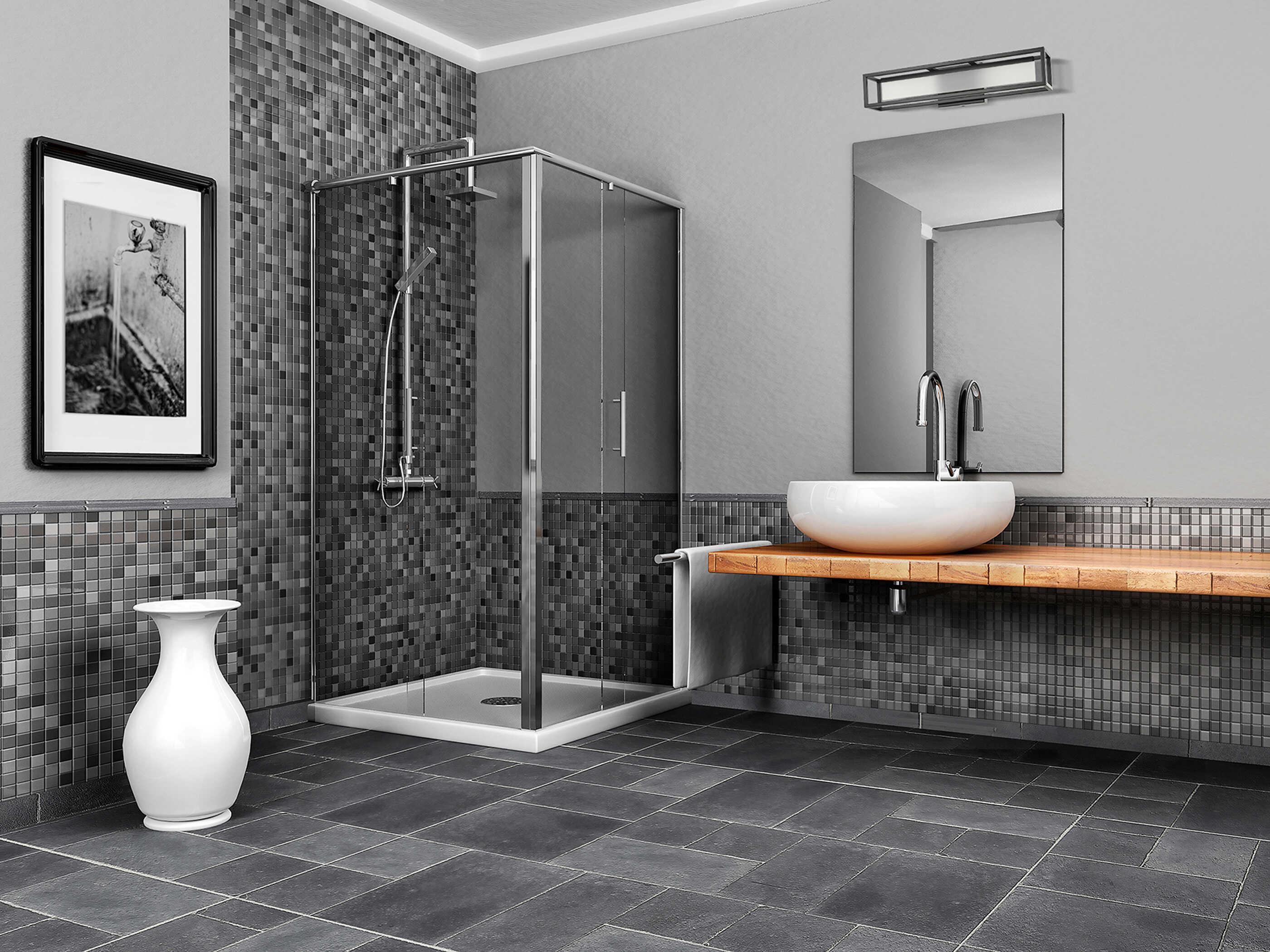 Eglo Gualajo 1-Light Matte Black Vanity Light