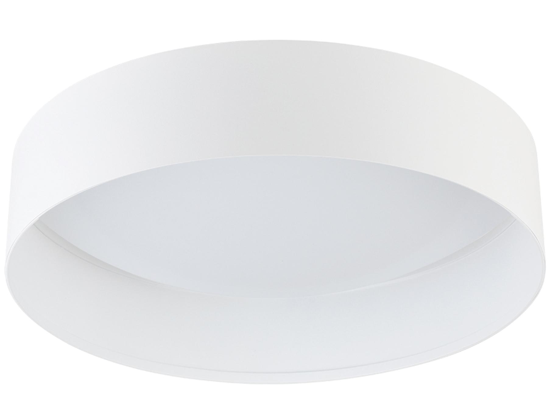 Eglo Ester 1-Light Structured White Round Flush Mount