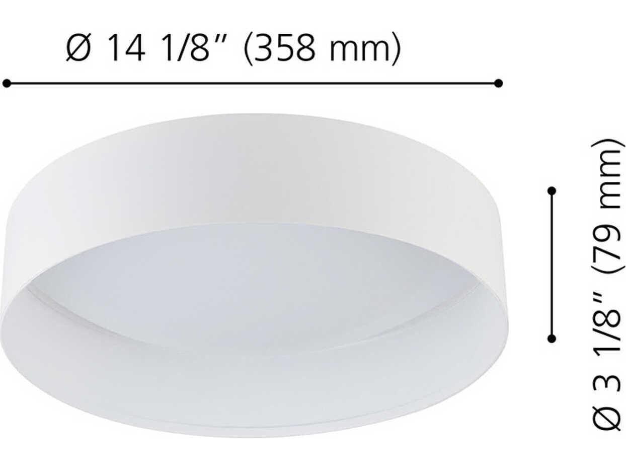 Eglo Ester 1-Light Structured White Round Flush Mount