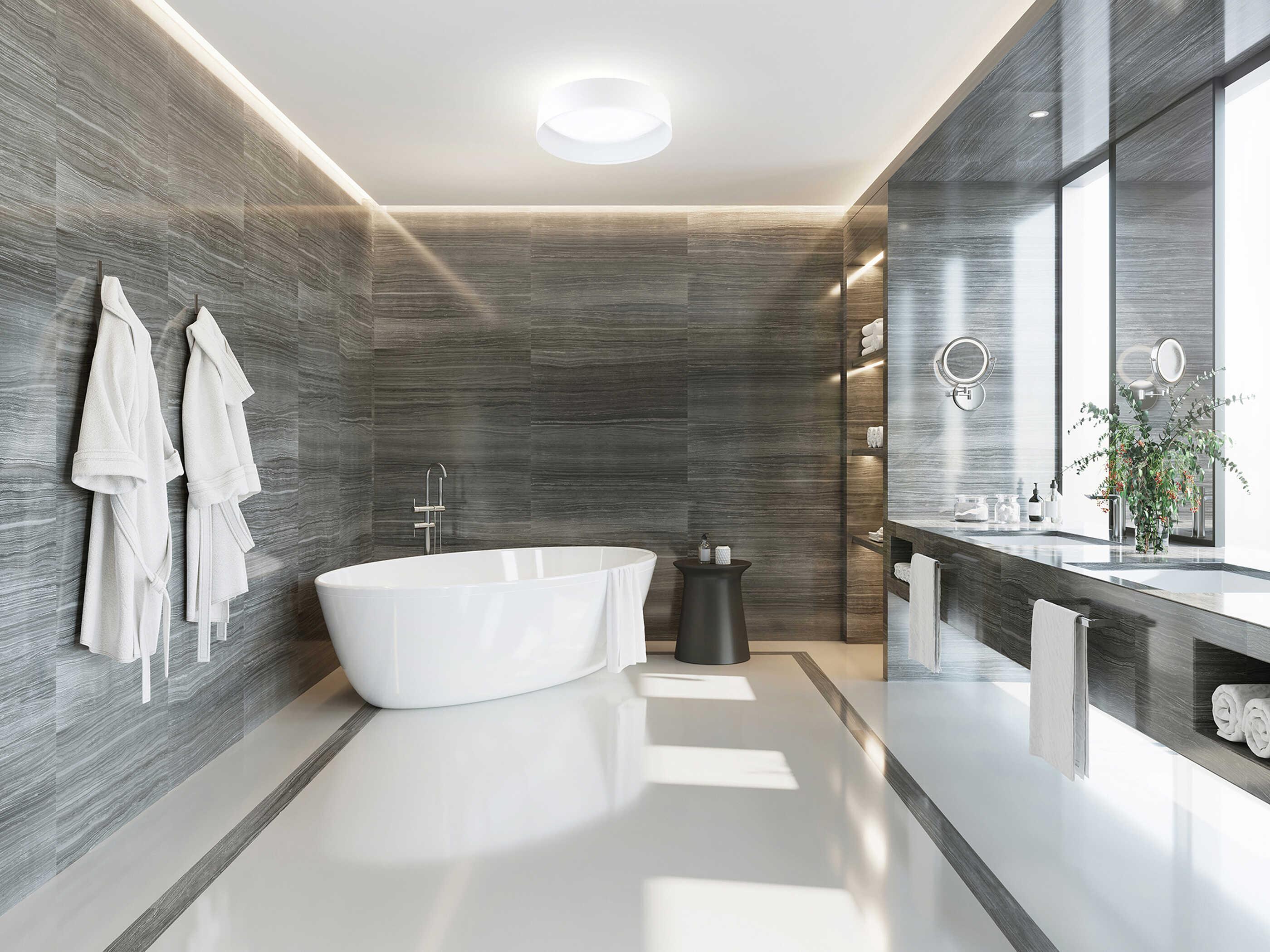 Eglo Ester 1-Light Structured White Round Flush Mount