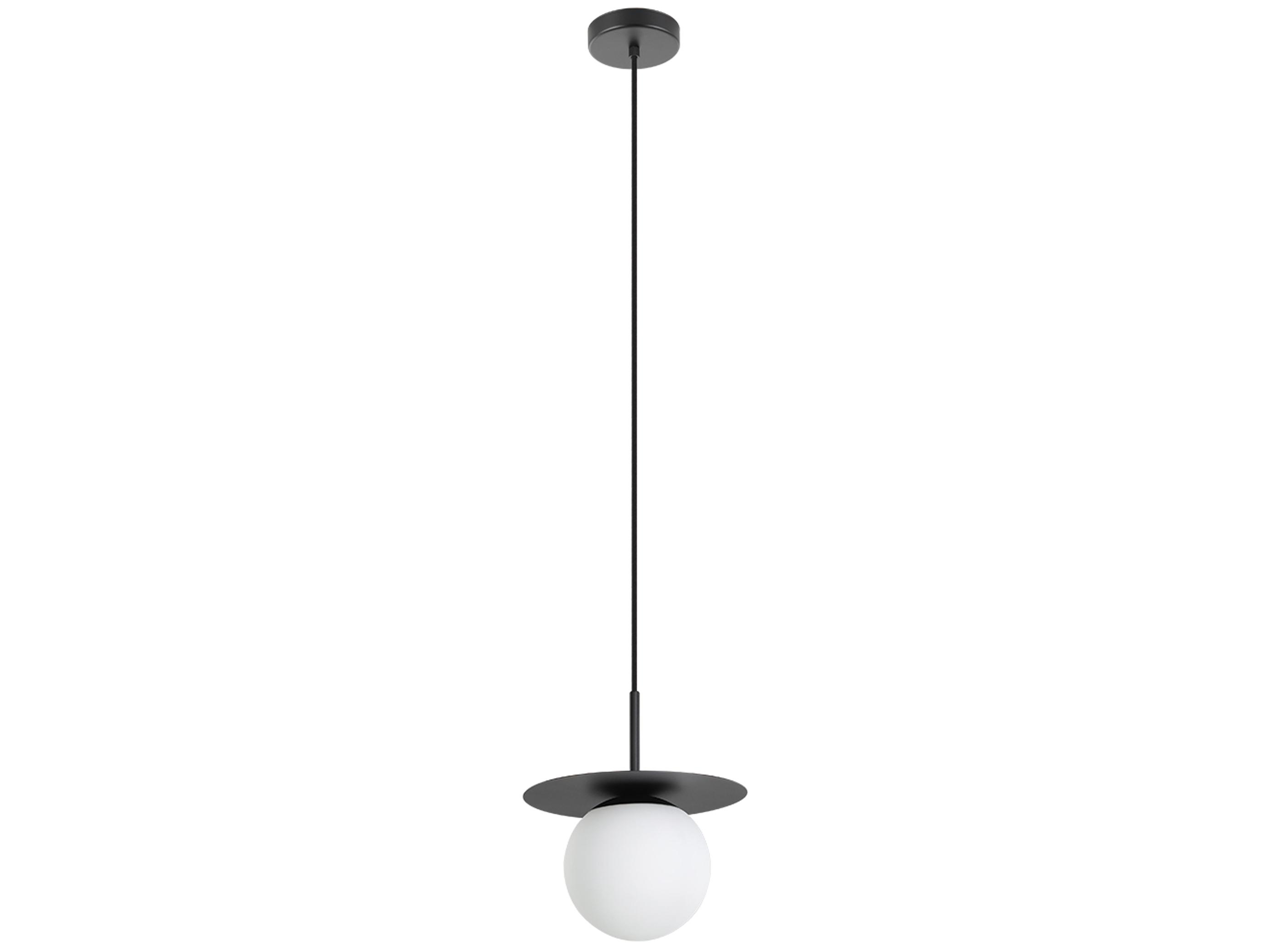 Eglo Arenales 1-Light Structured Black Globe Mini Pendant