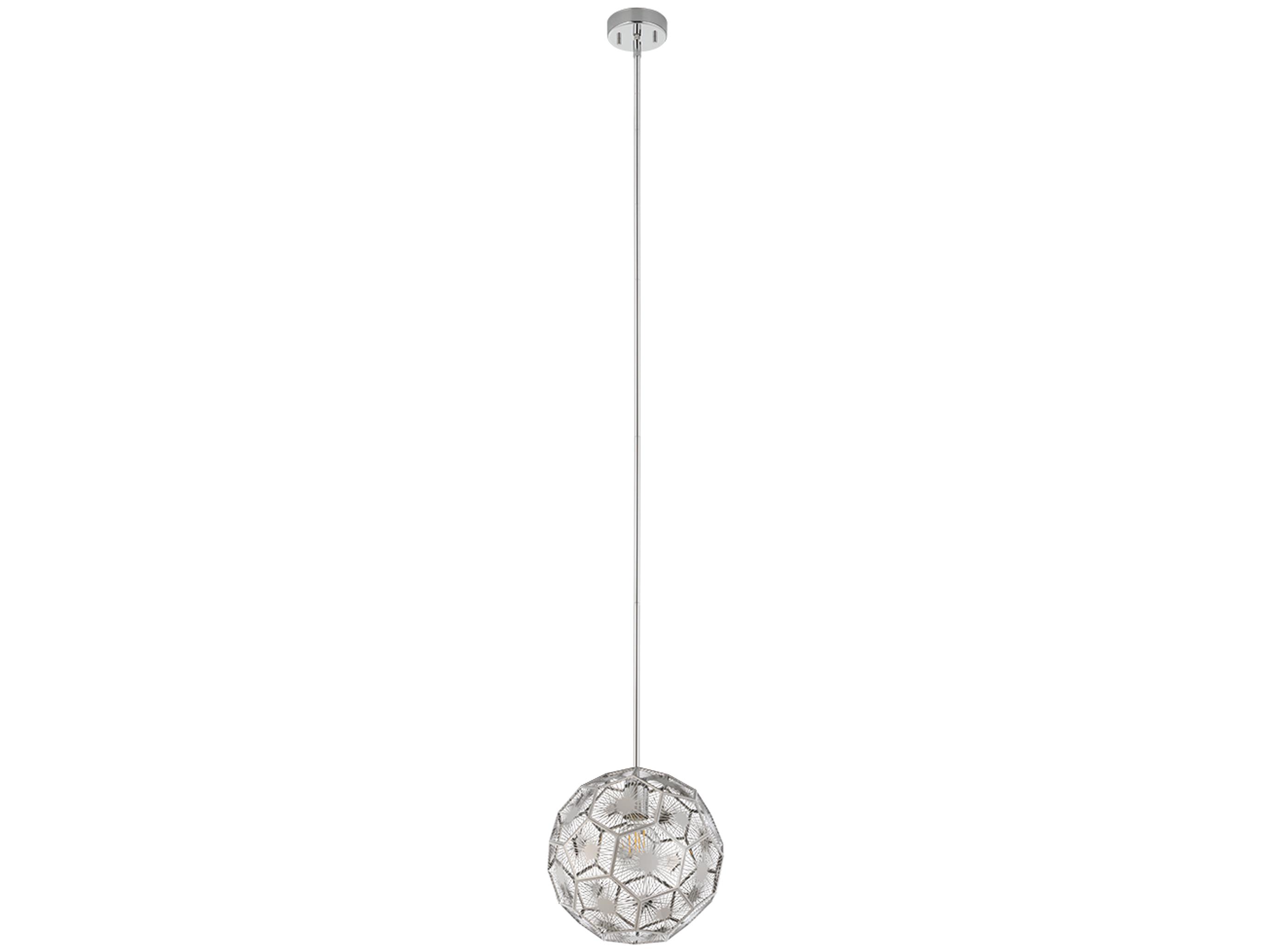 Eglo Skoura 1-Light Chrome Geometric Mini Pendant