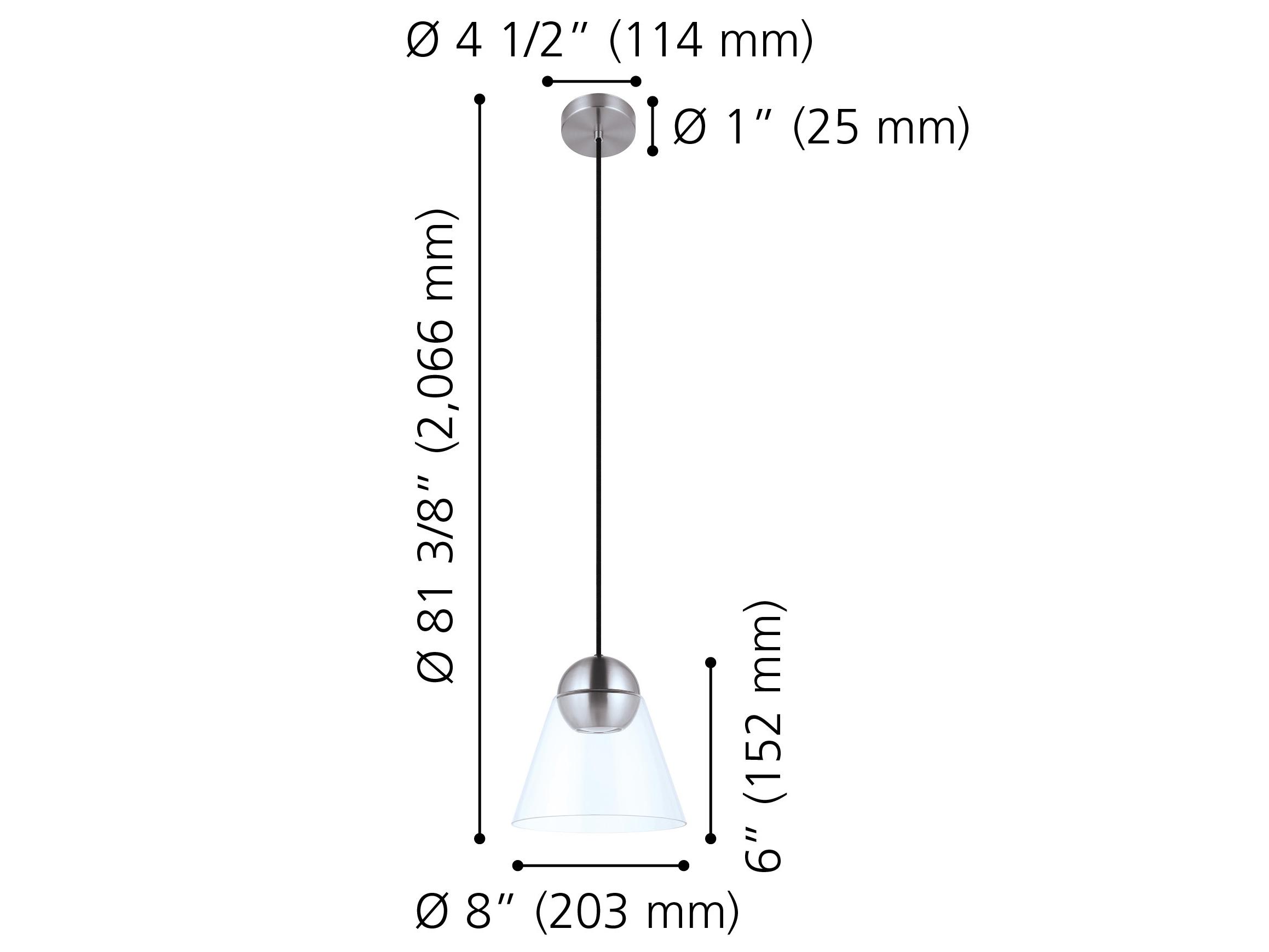 Eglo Cerasella 1-Light Matte Nickel Mini Pendant