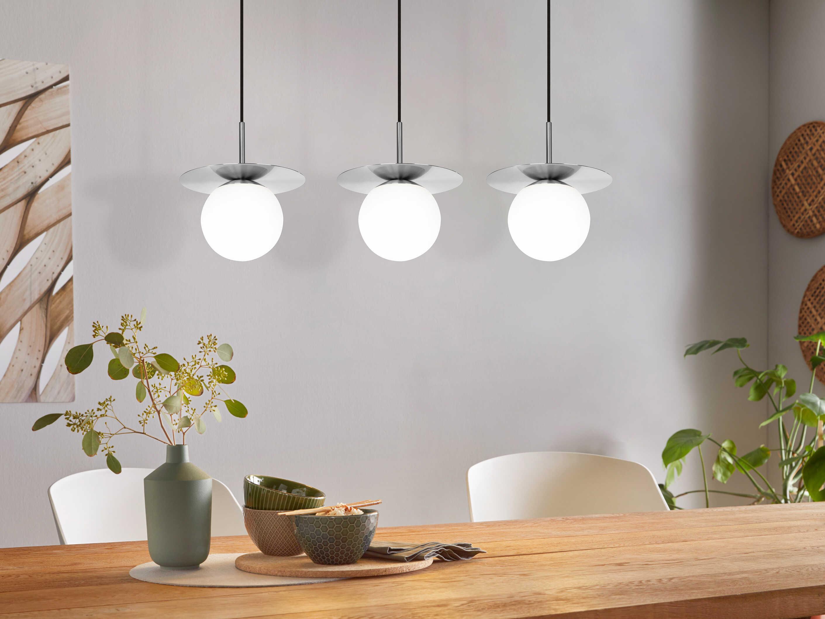 Eglo Arenales 1-Light Matte Nickel Globe Mini Pendant