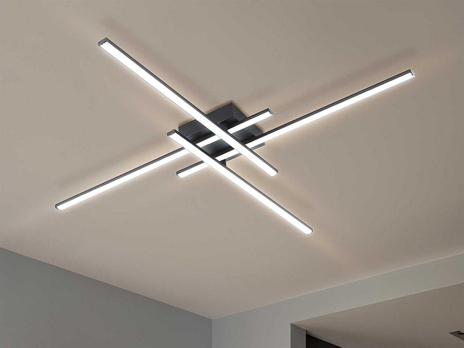Eglo Lapiz Black Linear Flush Mount