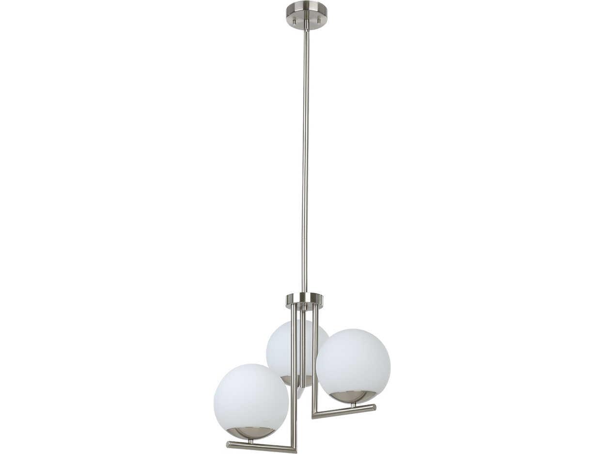 Eglo Denver 3-Light Matte Nickel Globe Pendant