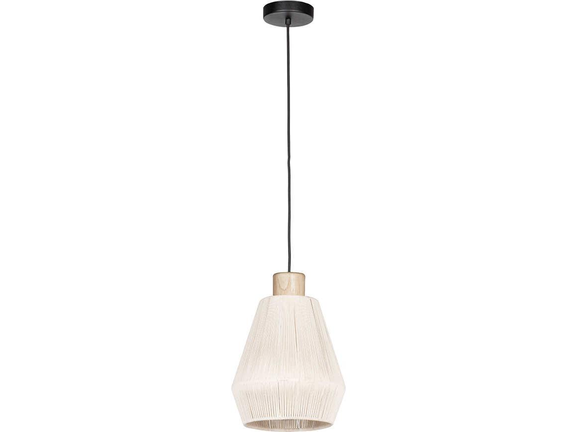 Eglo Lanier 1-Light Black Off White Mini Pendant