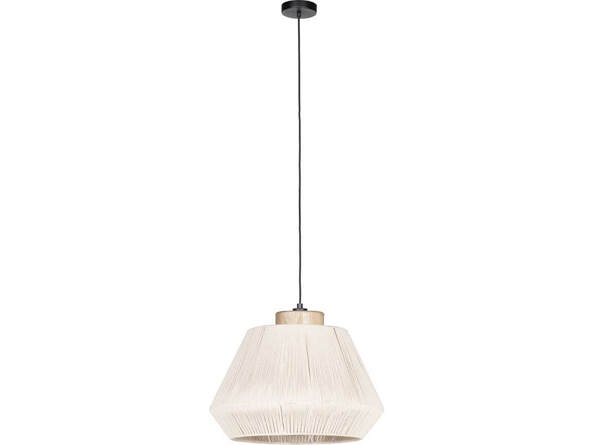 Eglo Lanier 1-Light Black Off White Pendant