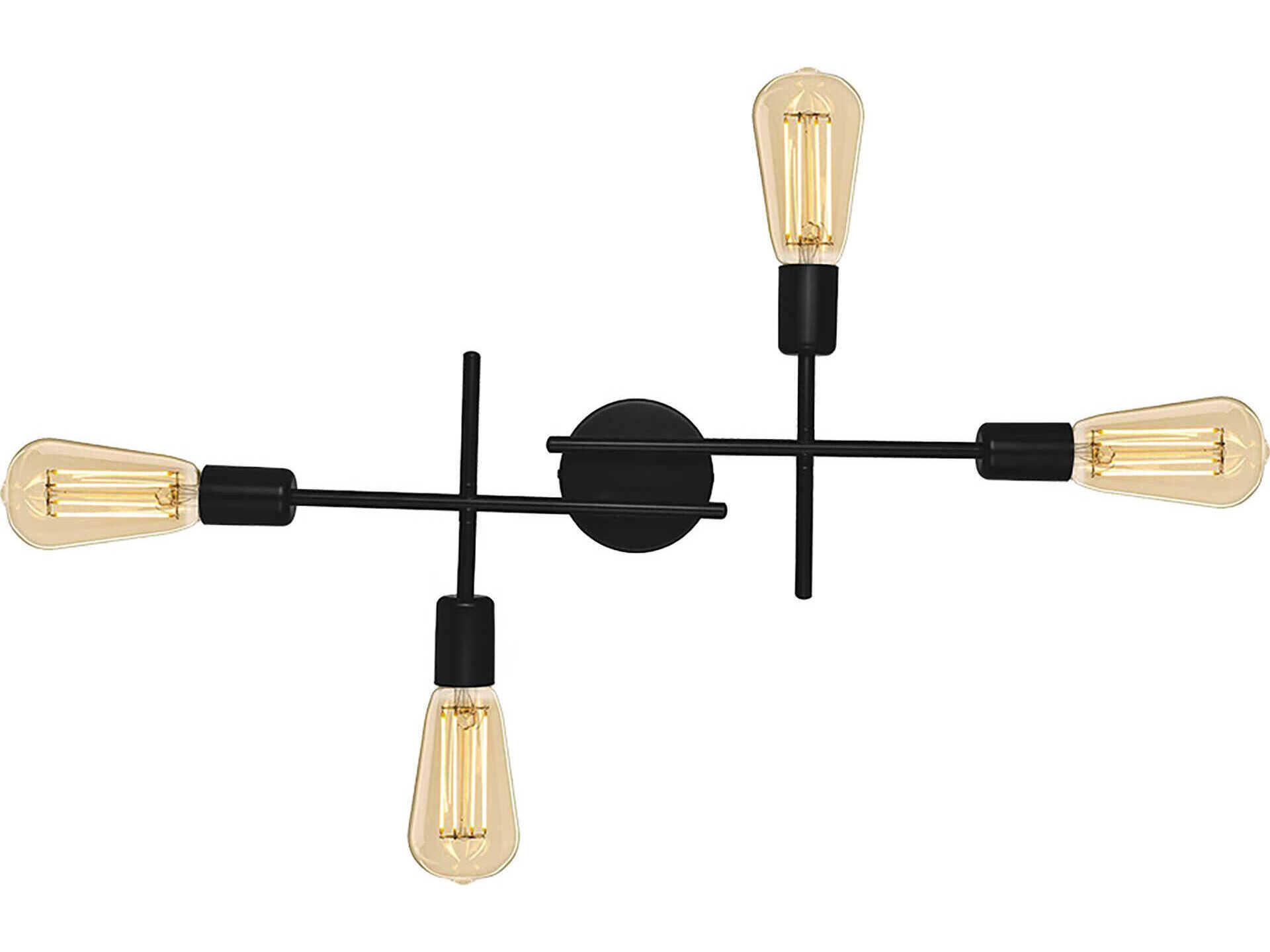 Eglo Avondale 4-Light Matte Black Wall Sconce