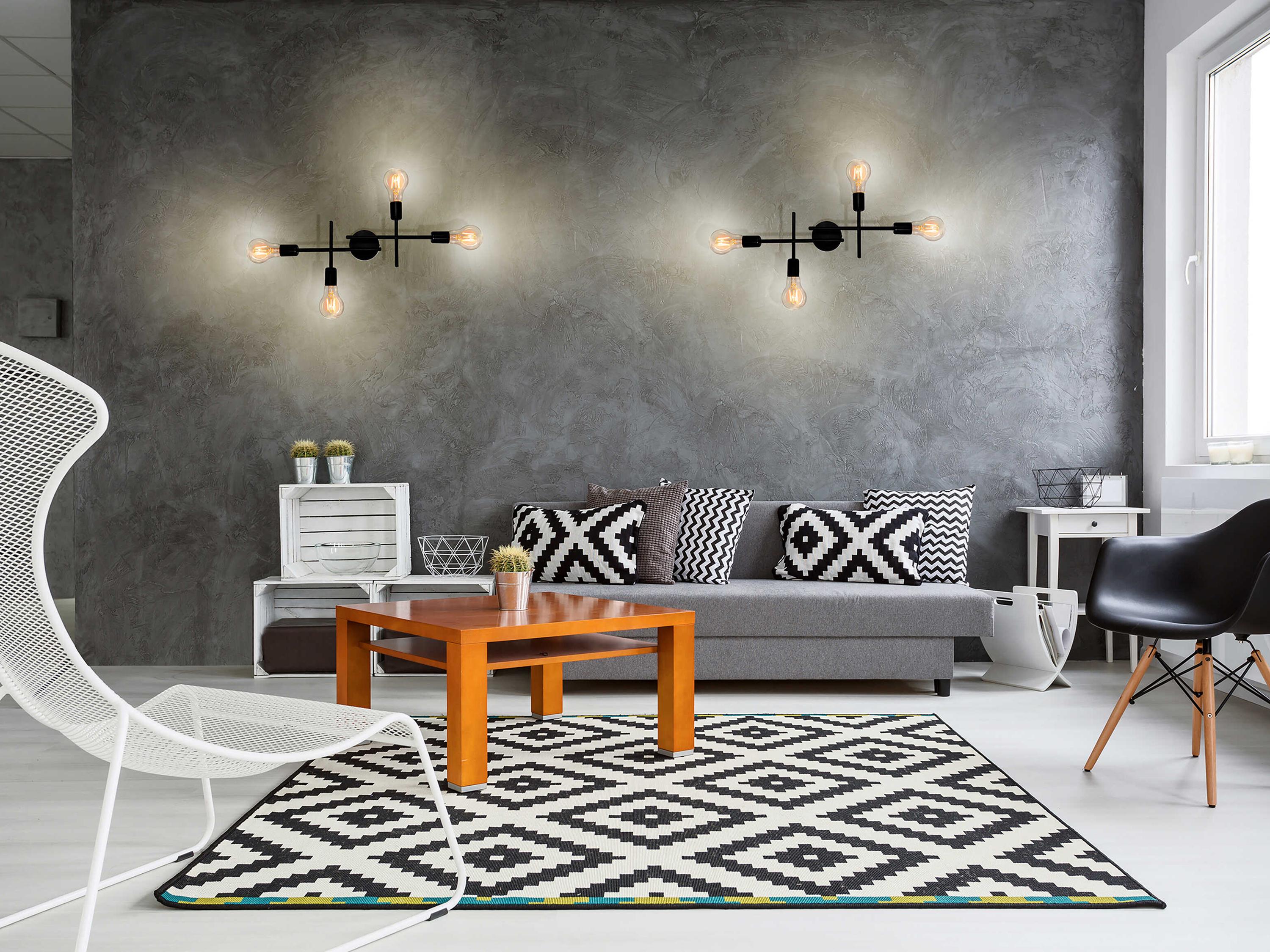 Eglo Avondale 4-Light Matte Black Wall Sconce