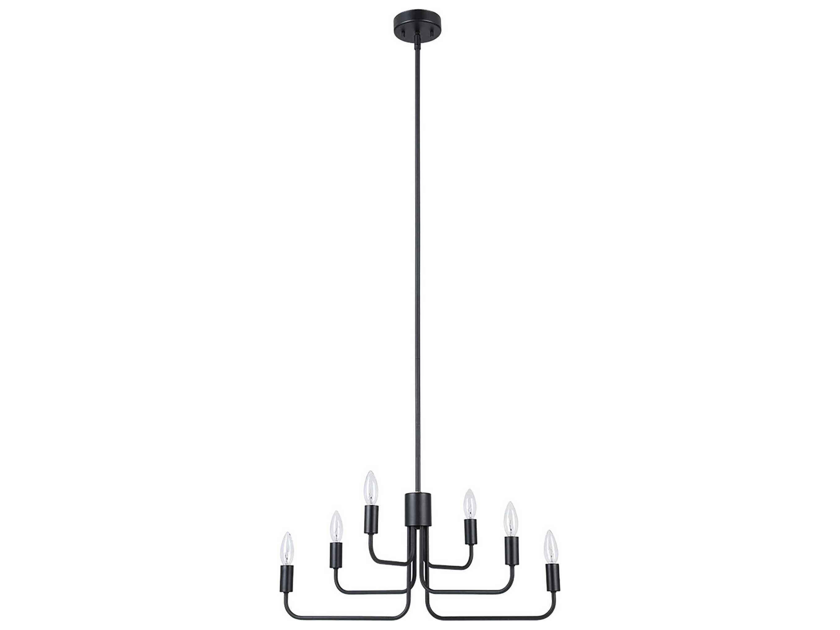 Eglo Portofino 6-Light Black Candelabra Chandelier