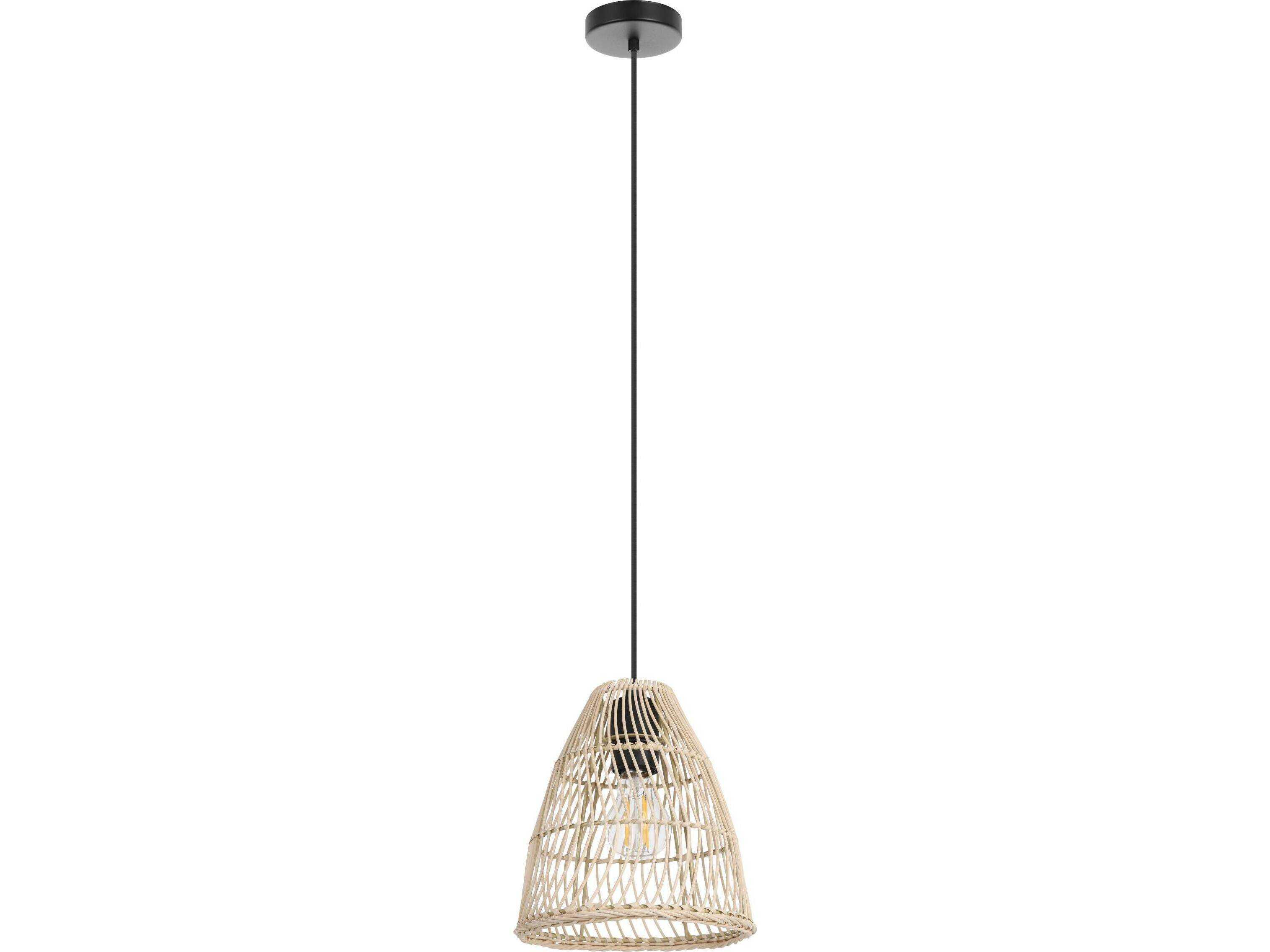 Eglo Ayesgarth 1-Light Black Brown Mini Pendant