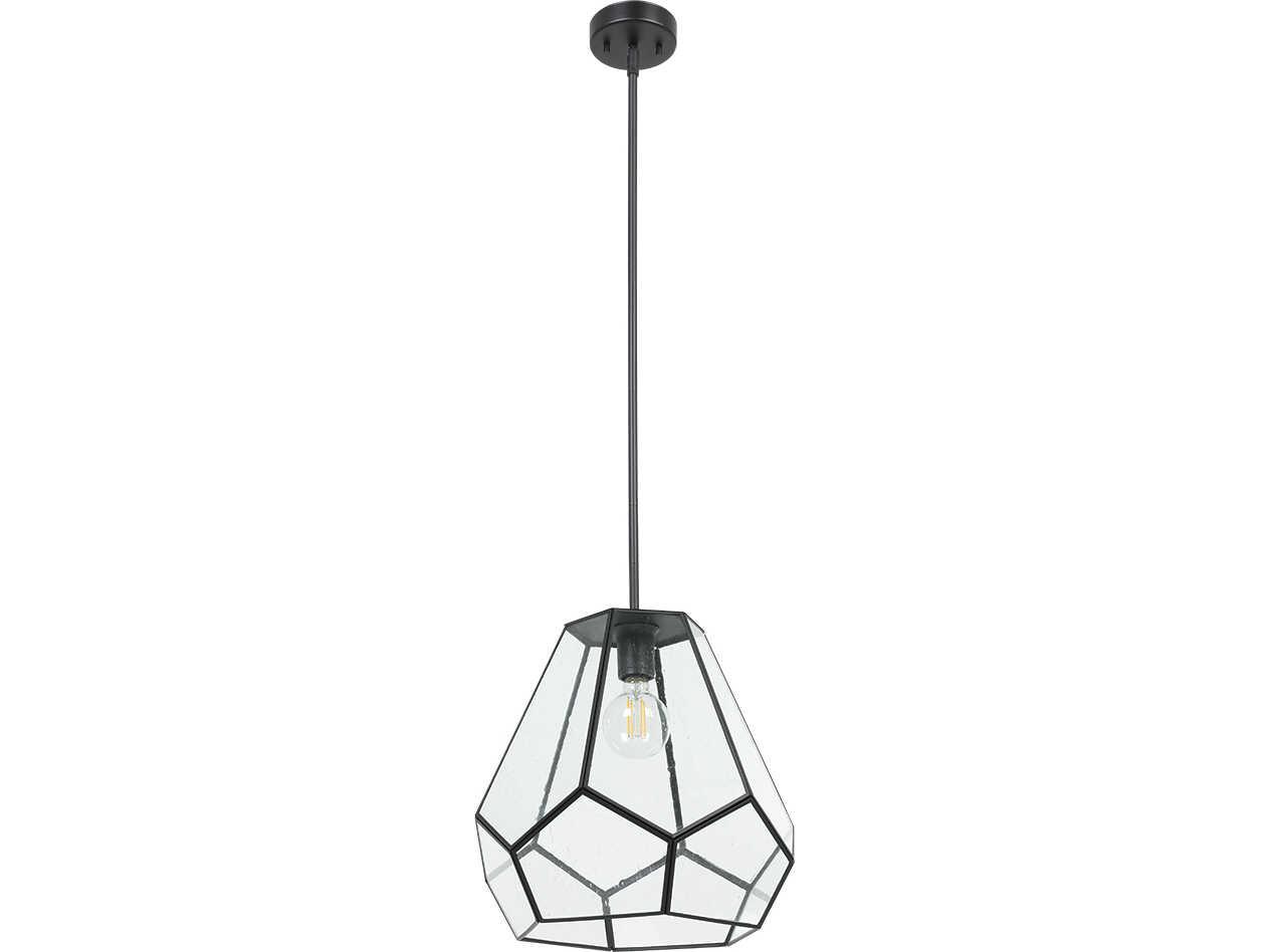Eglo Mardyke 1-Light Black Geometric Pendant