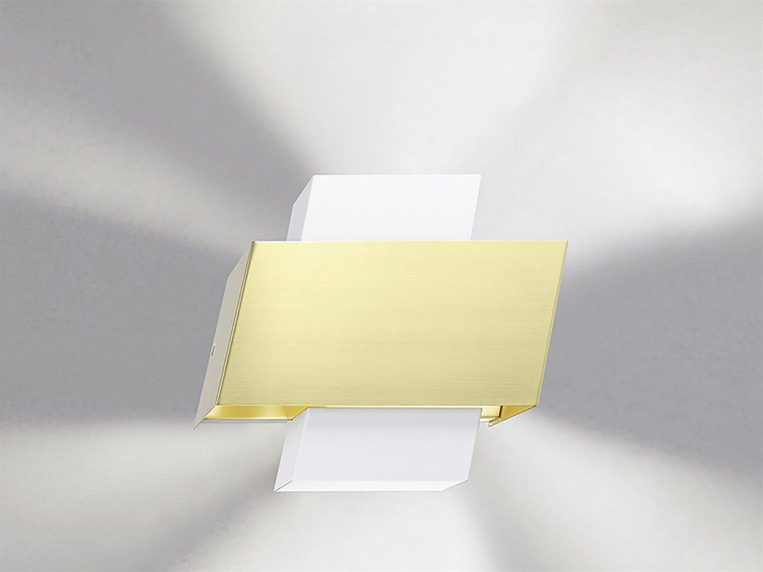 Eglo Timparossa 1-Light White Brushed Brass Wall Sconce