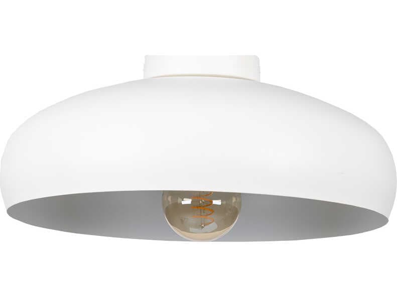 Eglo Mogano 1-Light White Dome Flush Mount