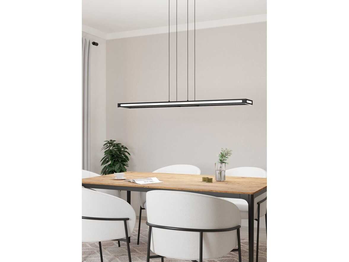 Eglo Salvilanas Black Linear Island Pendant