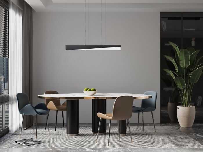 Eglo Isidro Black Linear Island Pendant
