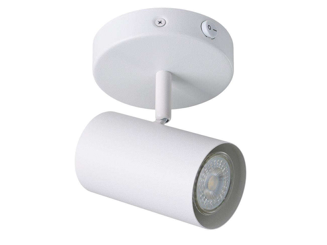 Eglo Calloway 1-Light White Cylinder Track & Rail Light
