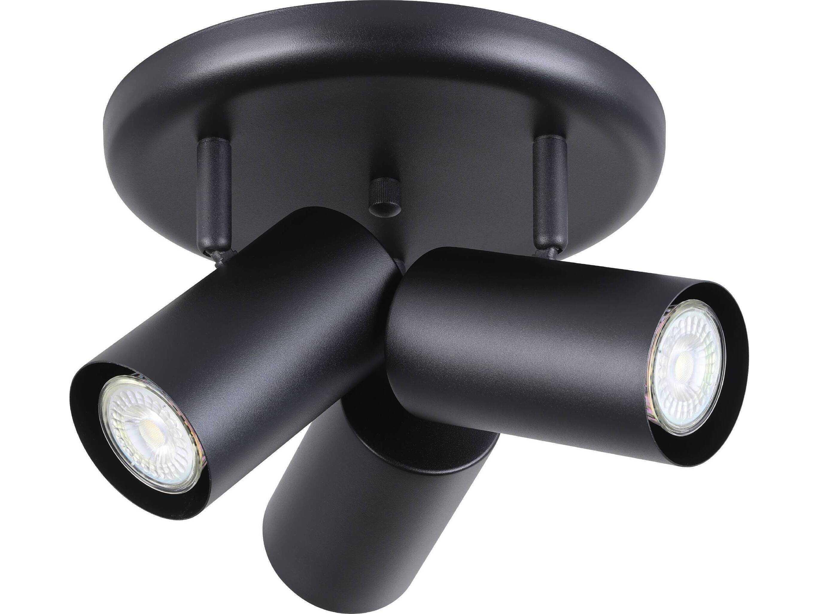 Eglo Calloway 3-Light Black Cylinder Track & Rail Light
