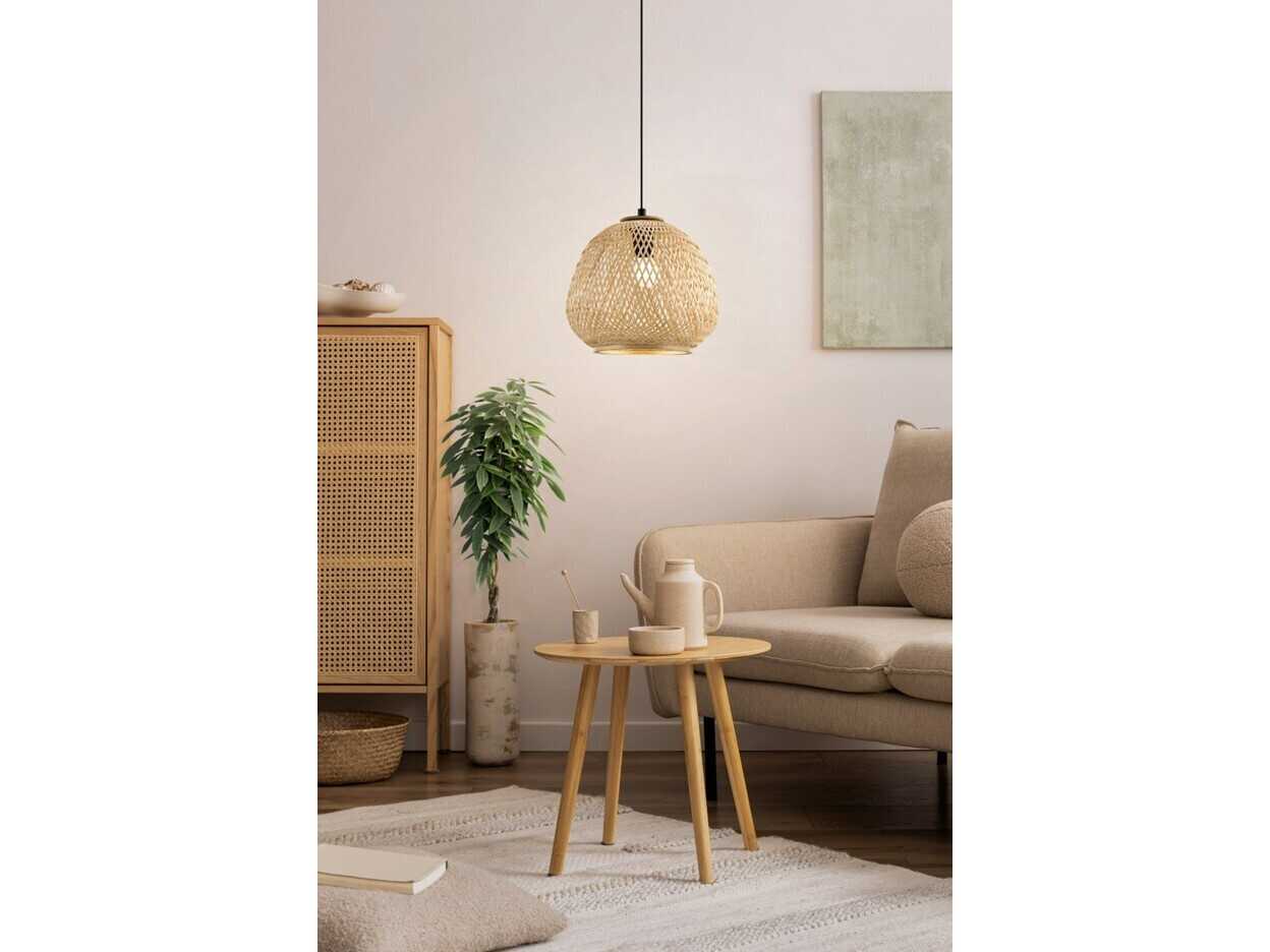 Eglo Dembleby 1-Light Black Brown Pendant