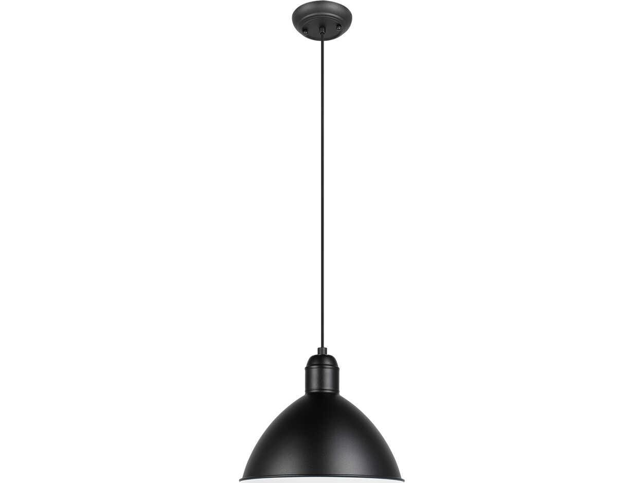 Eglo Priddy 1-Light Black Dome Mini Pendant