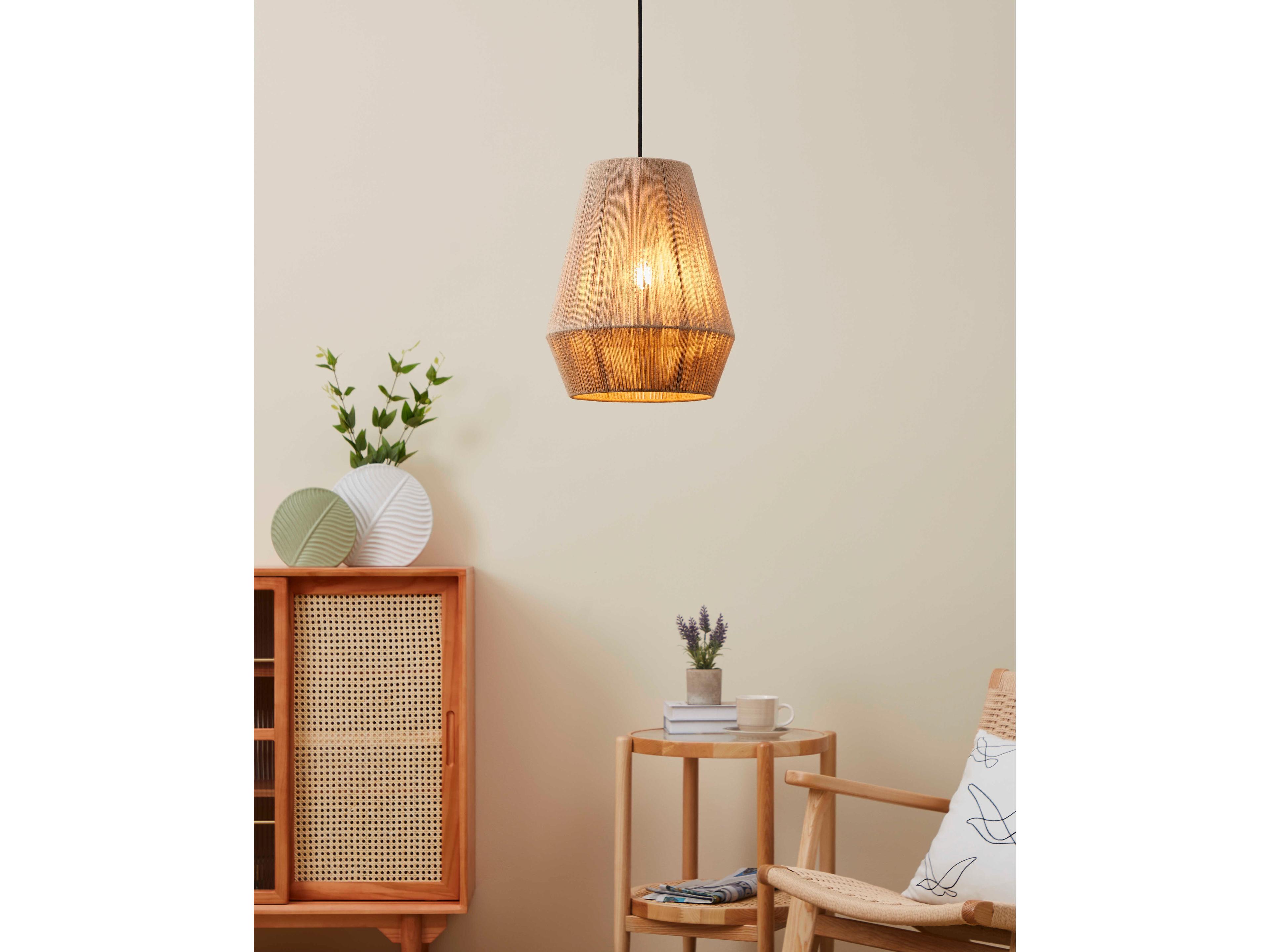 Eglo Alderney 1-Light Black Brown Mini Pendant