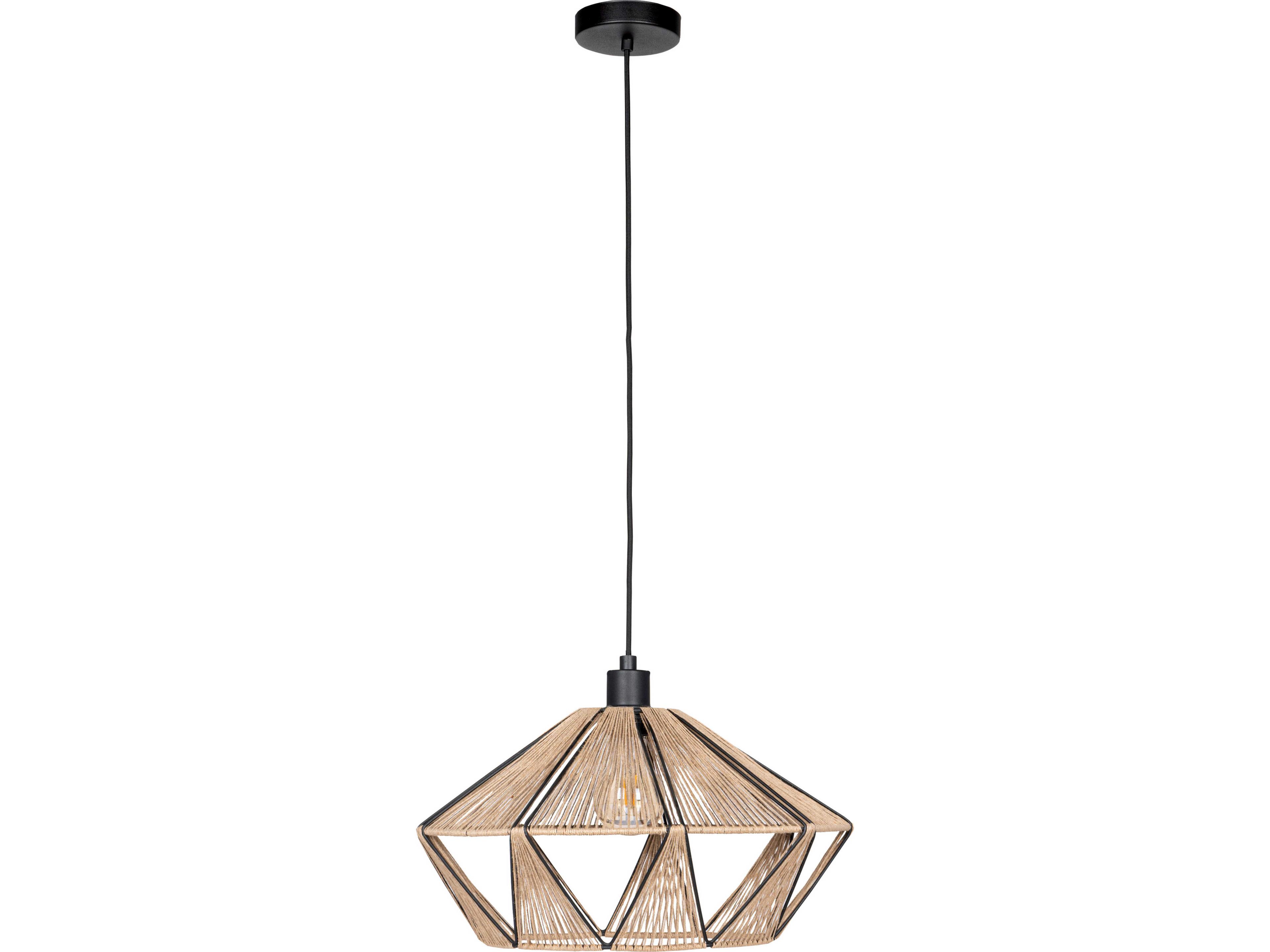 Eglo Adwickle 1-Light Black Brown Pendant