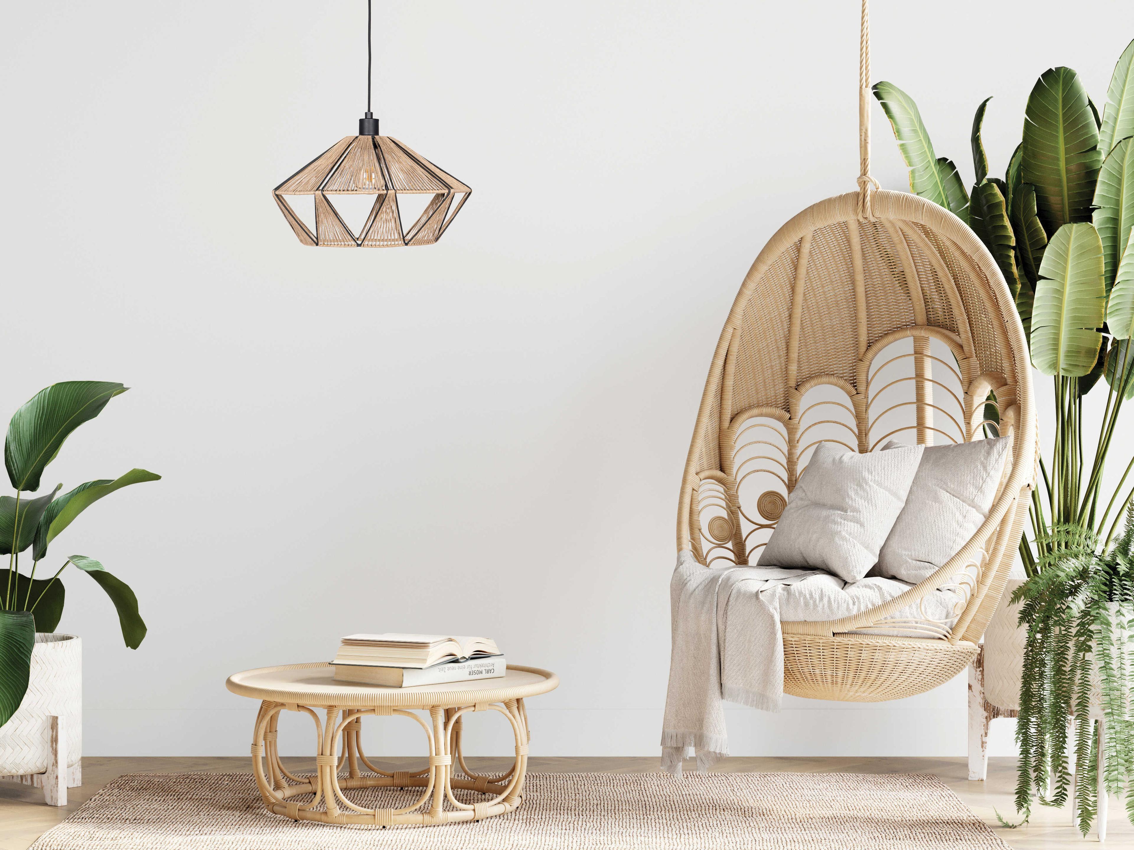 Eglo Adwickle 1-Light Black Brown Pendant