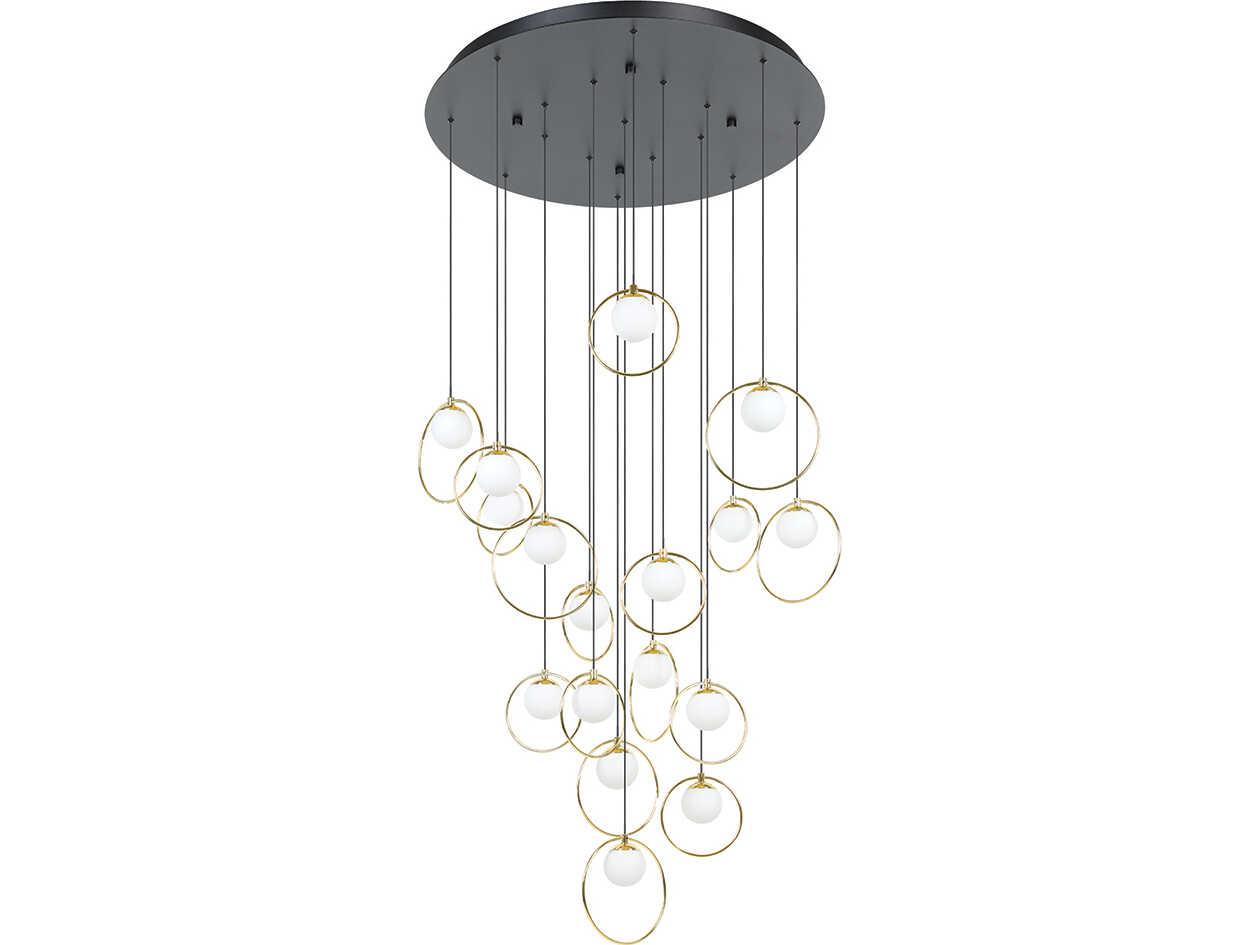 Eglo Portocolom 17-Light Black Shinny Brass Pendant