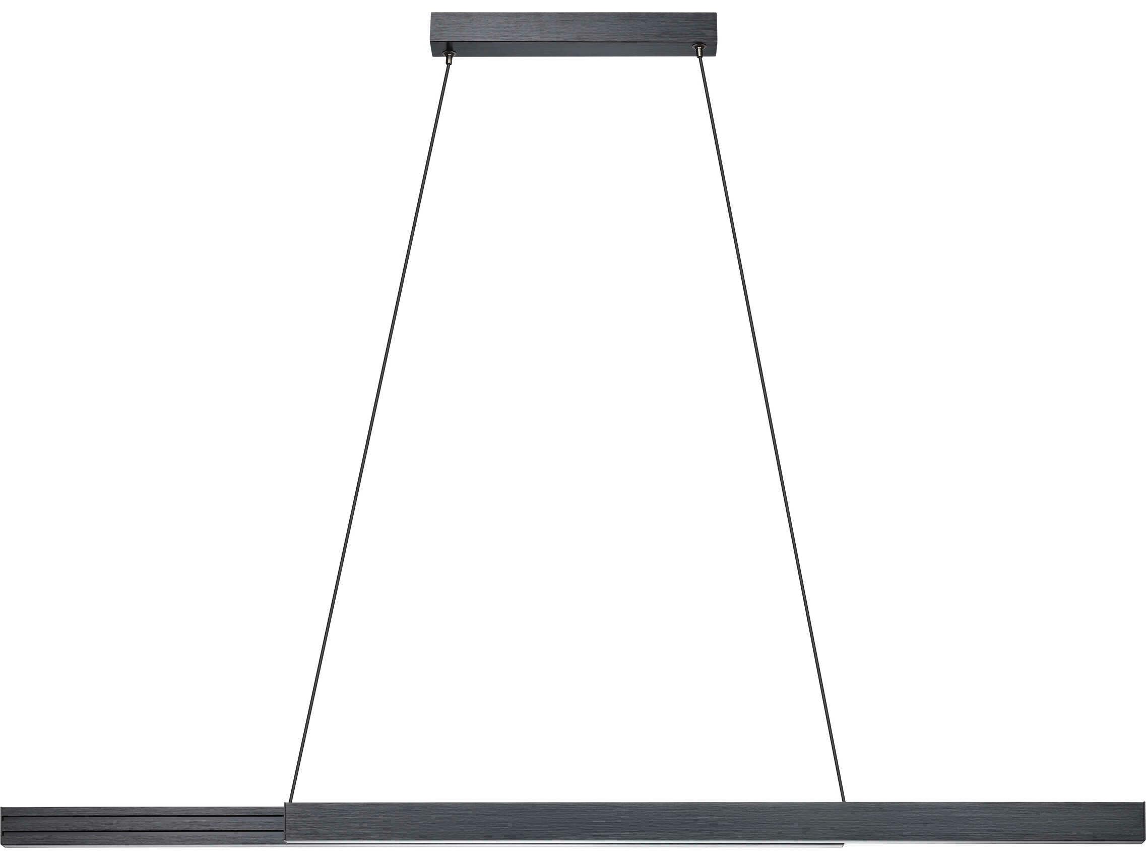 Eglo Montebuono 2-Light Brushed Black Linear Island Pendant