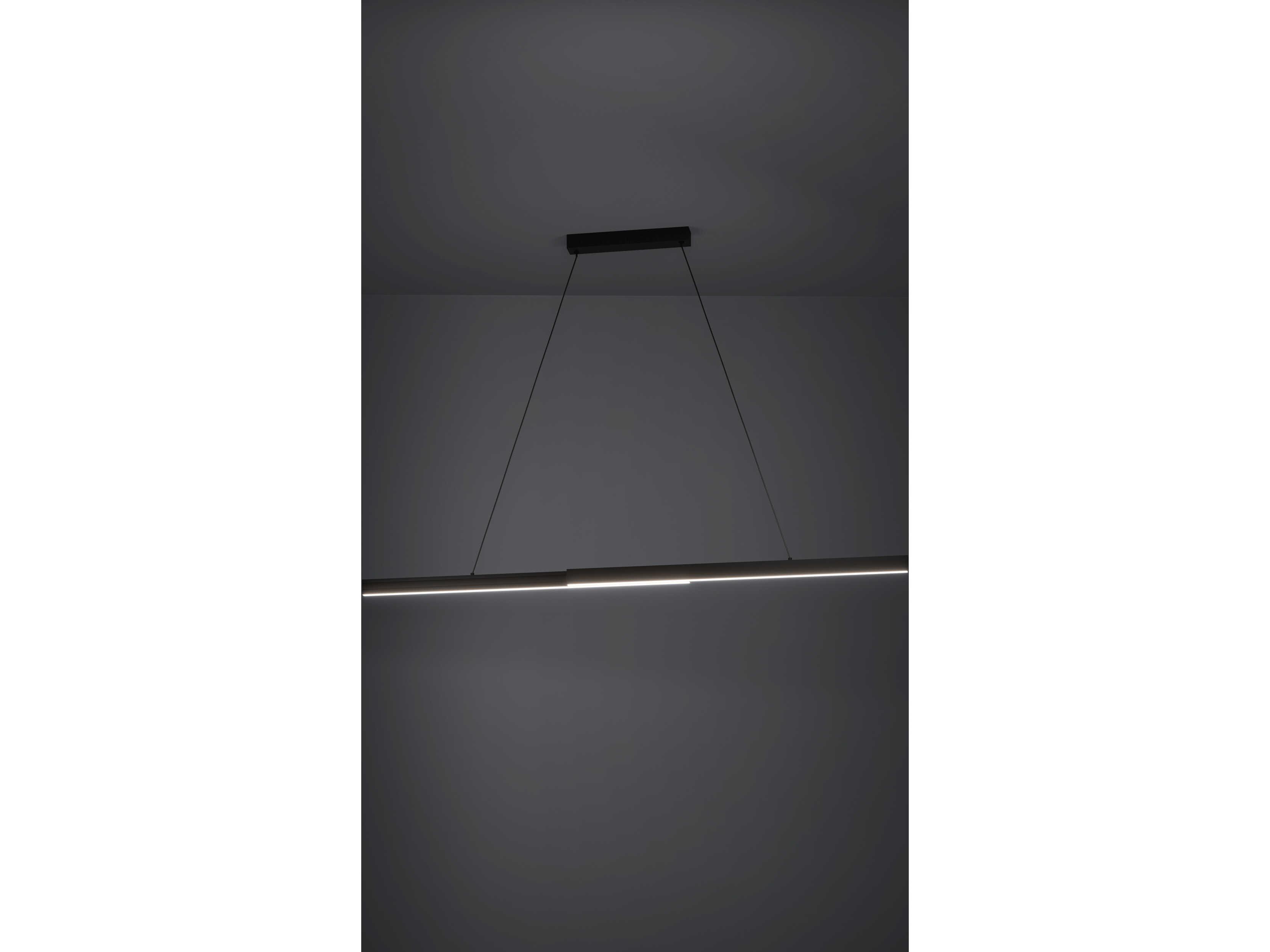 Eglo Montebuono 2-Light Brushed Black Linear Island Pendant
