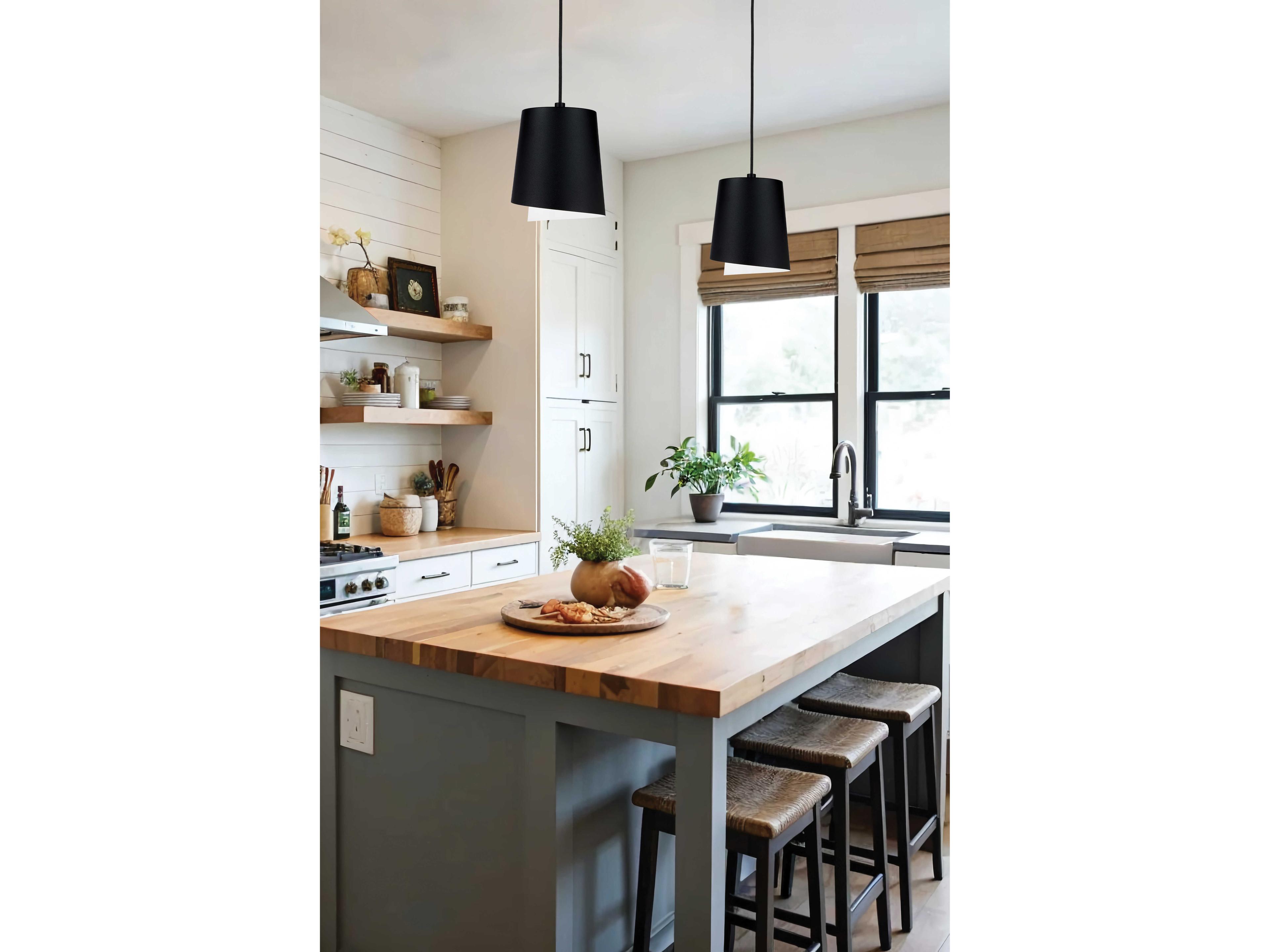 Eglo Bolivia 1-Light Black Mini Pendant